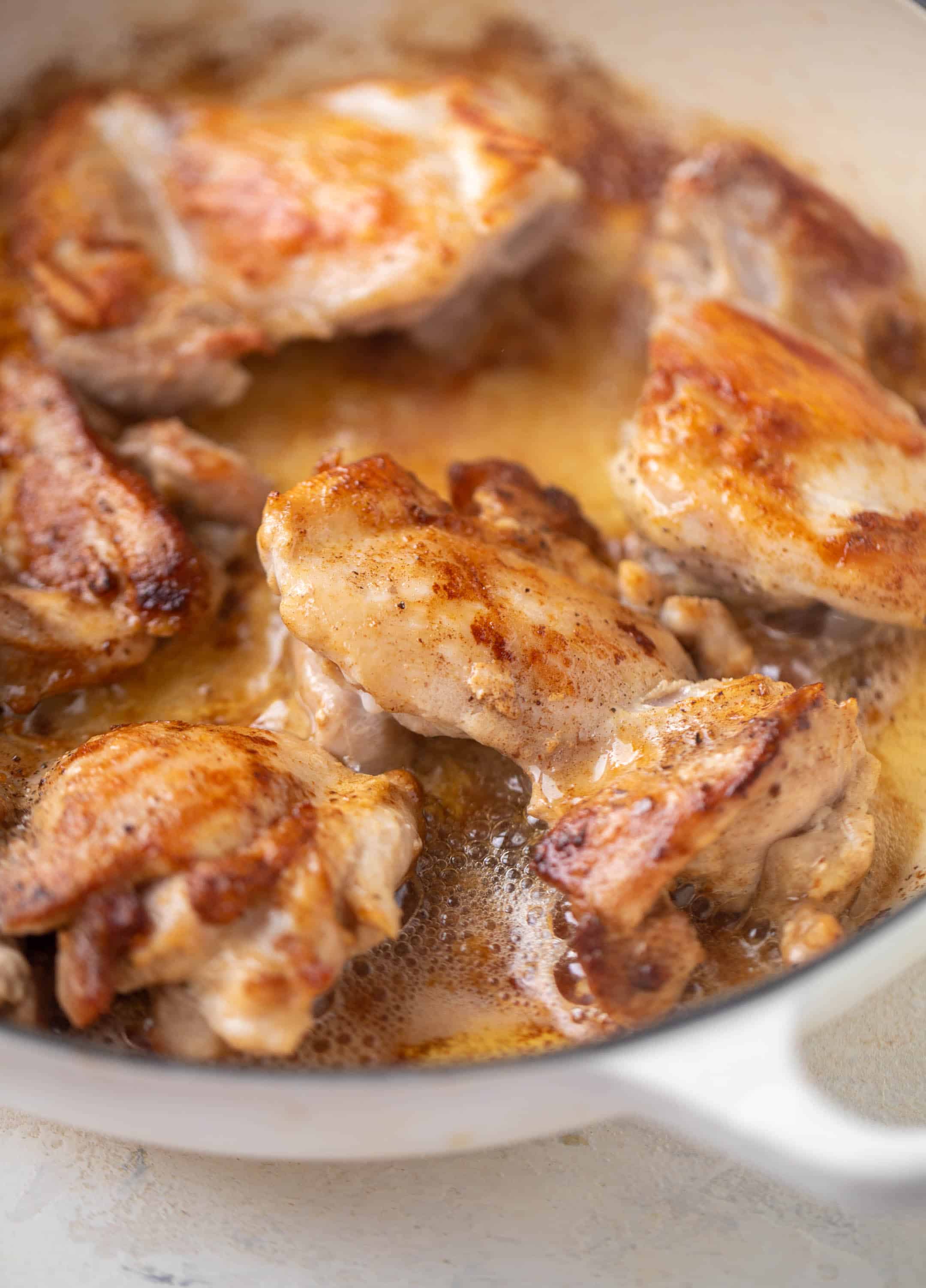 searing chicken thighs