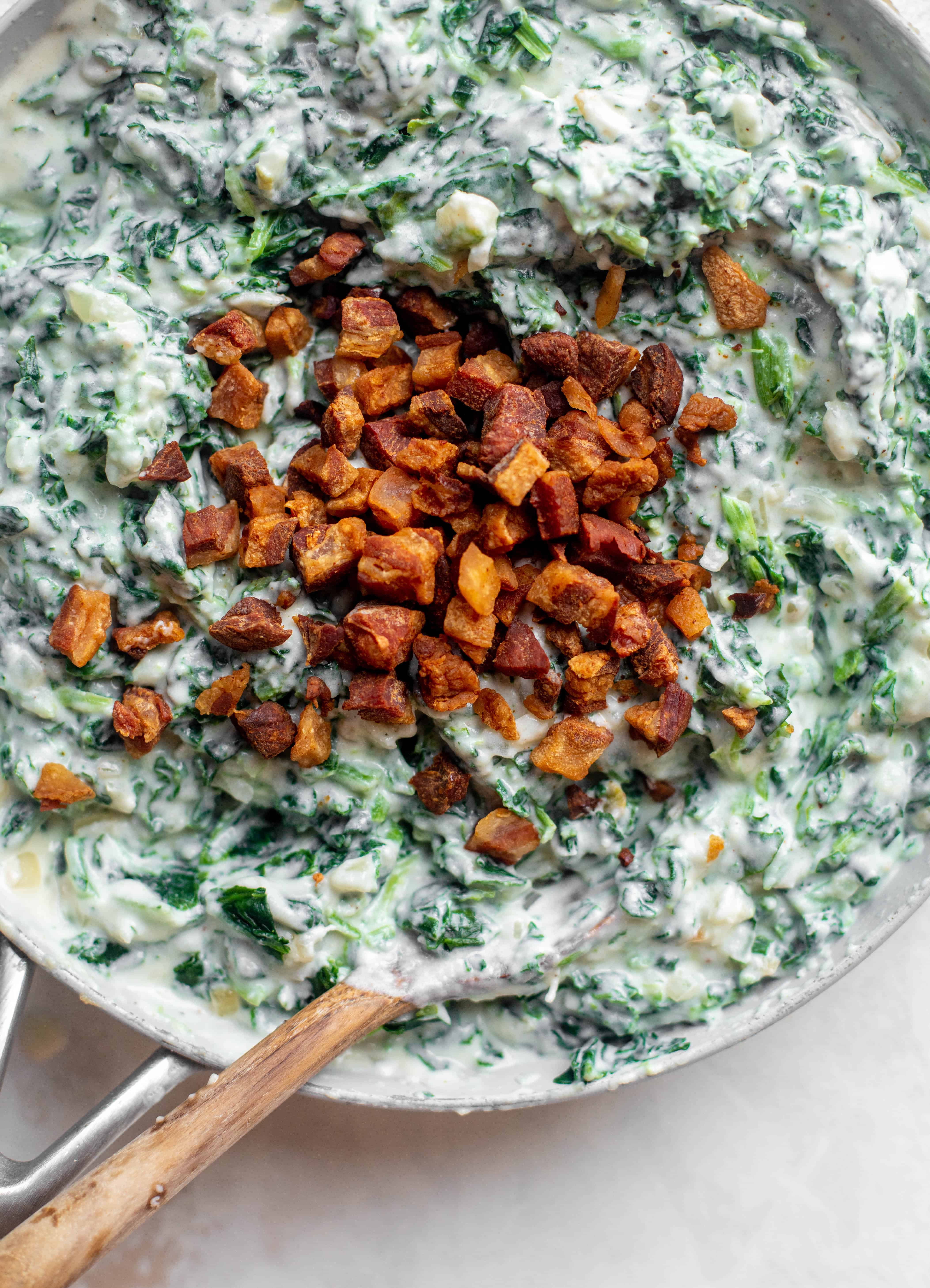 creamed spinach with pancetta