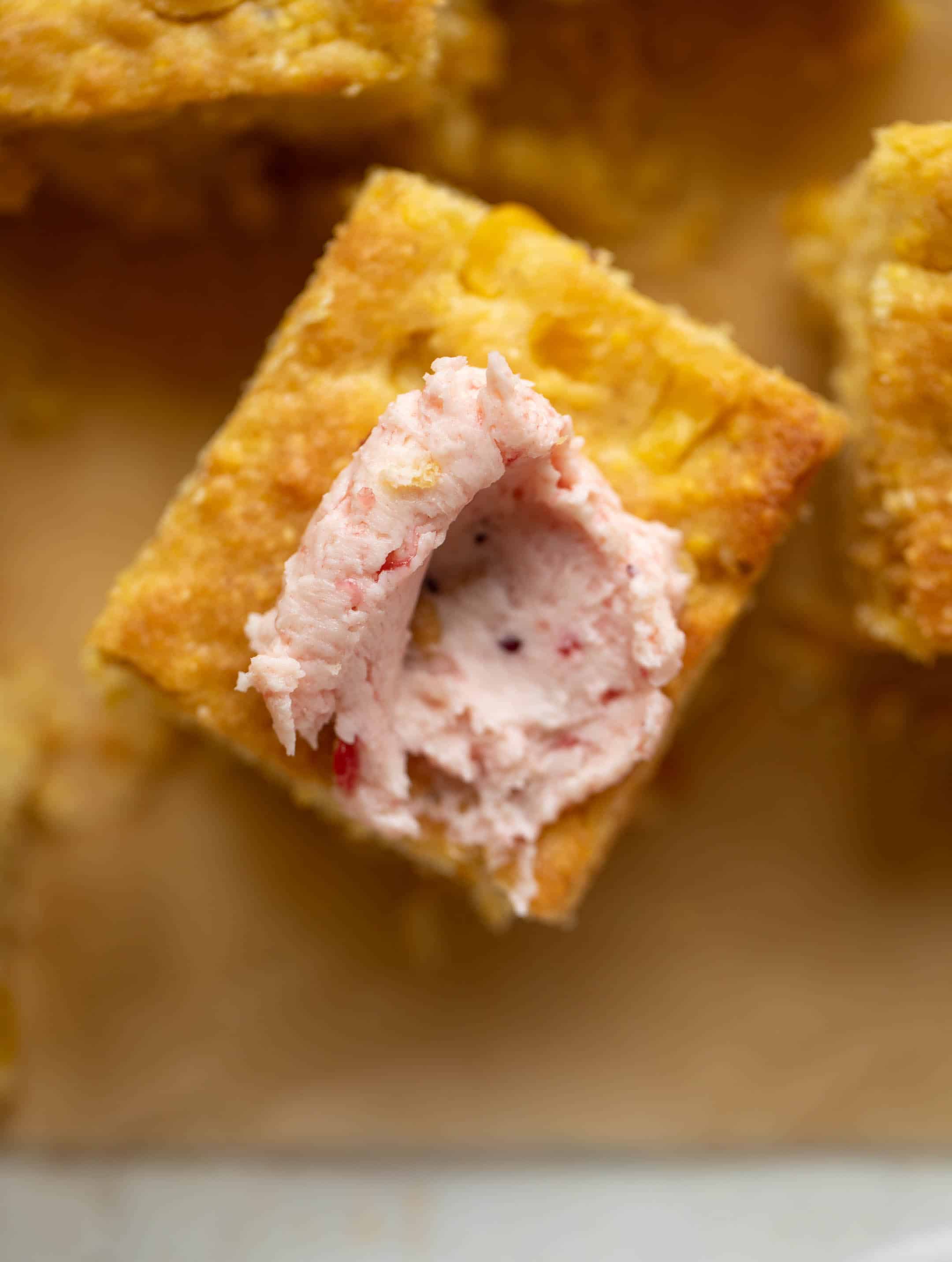 brown butter cornbread with cranberry butter