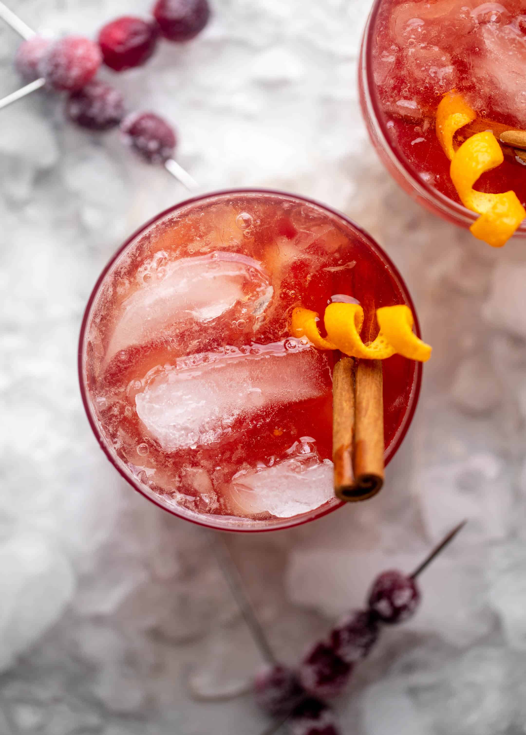 cranberry cinnamon whiskey sour