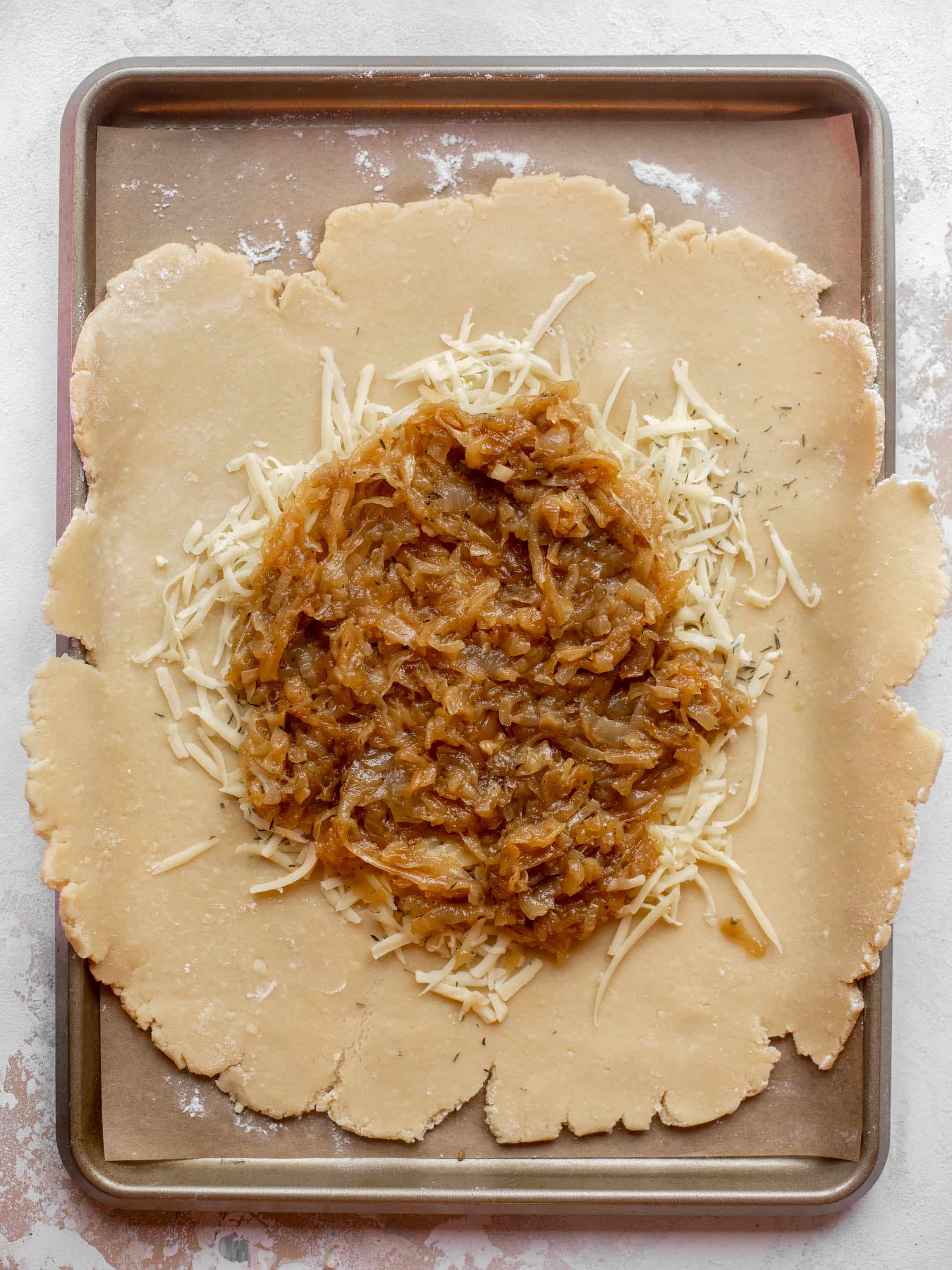 french onion galette crust