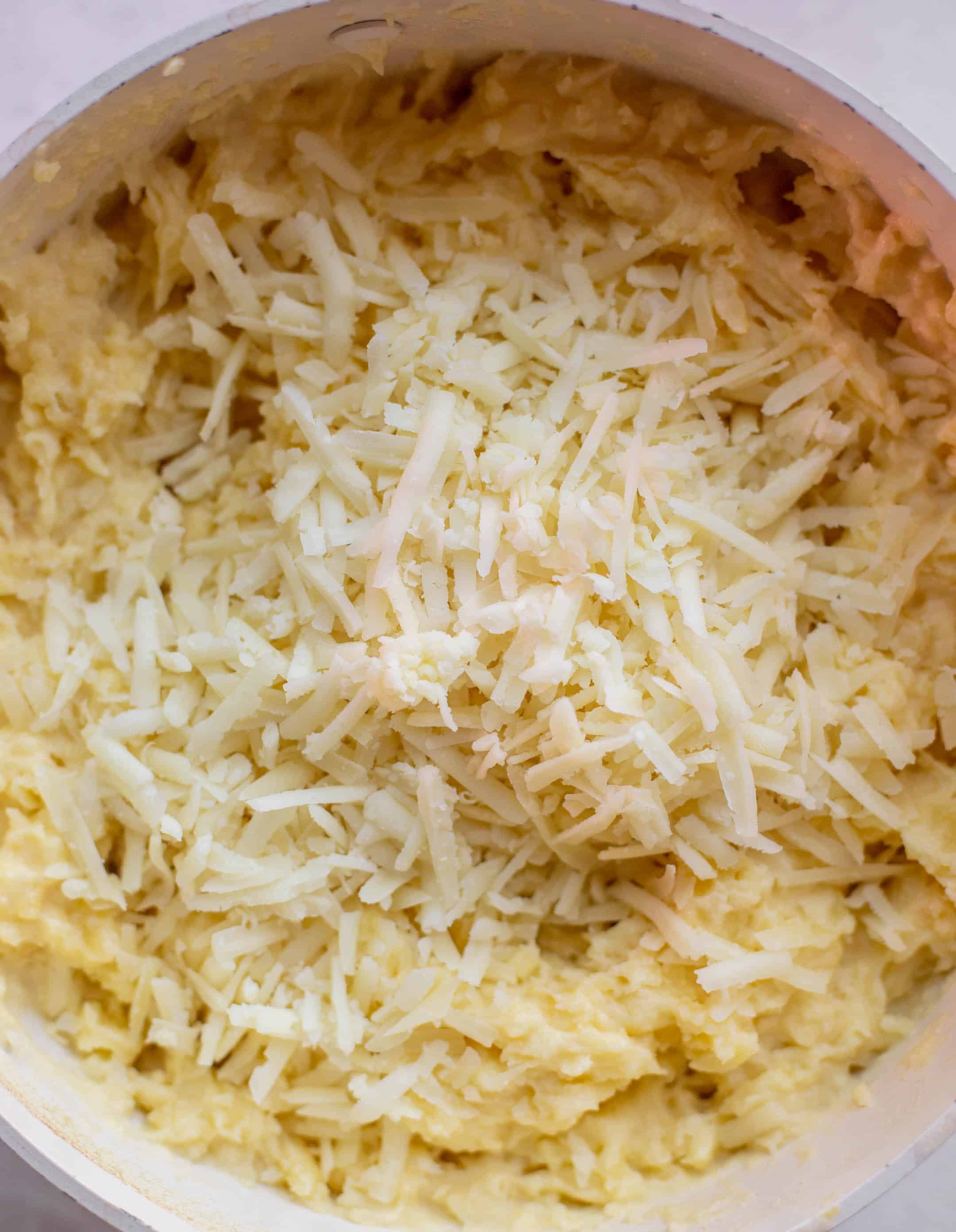 potatoes with shredded manchego