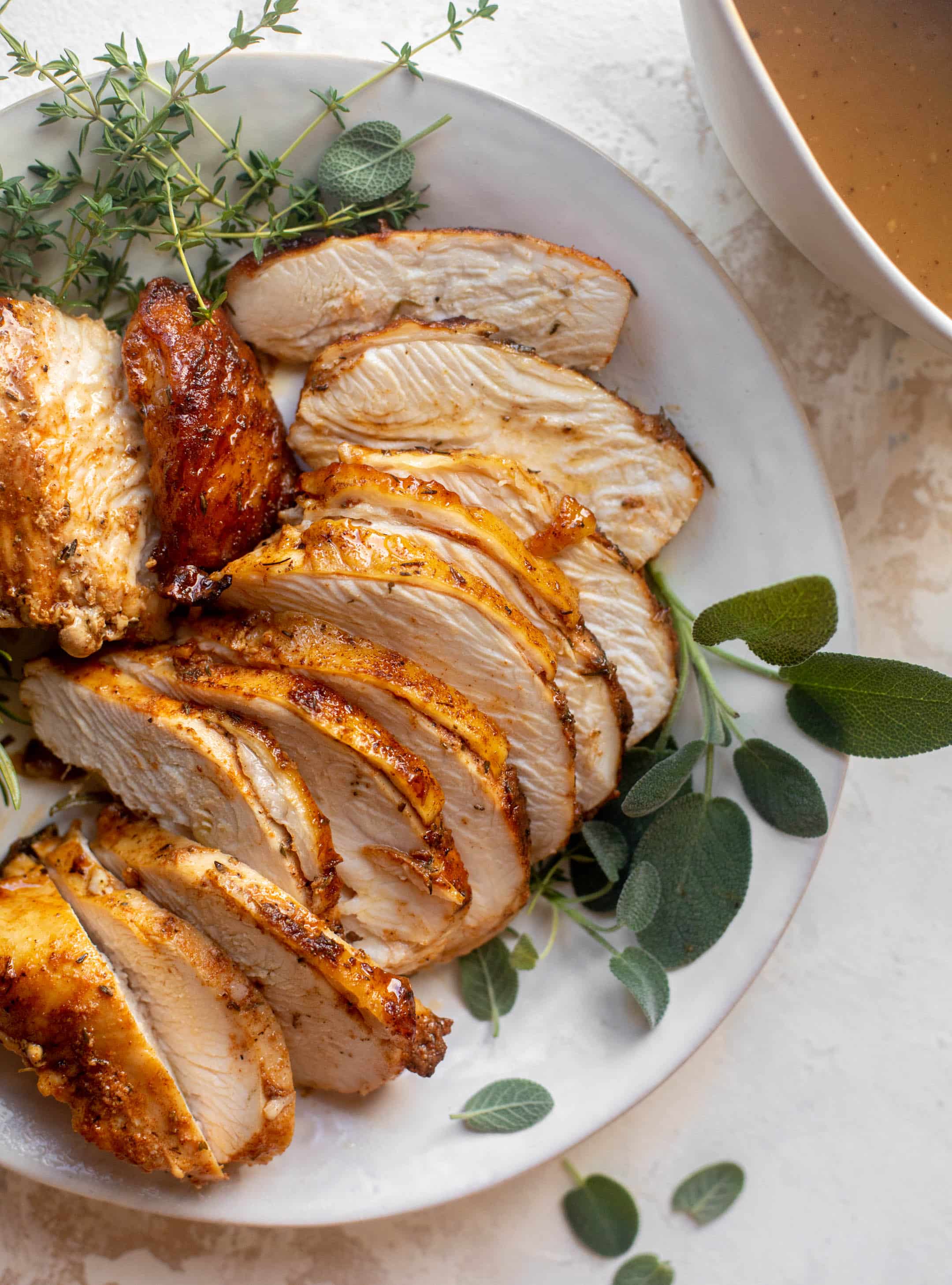 easy roasted turkey breast with gravy