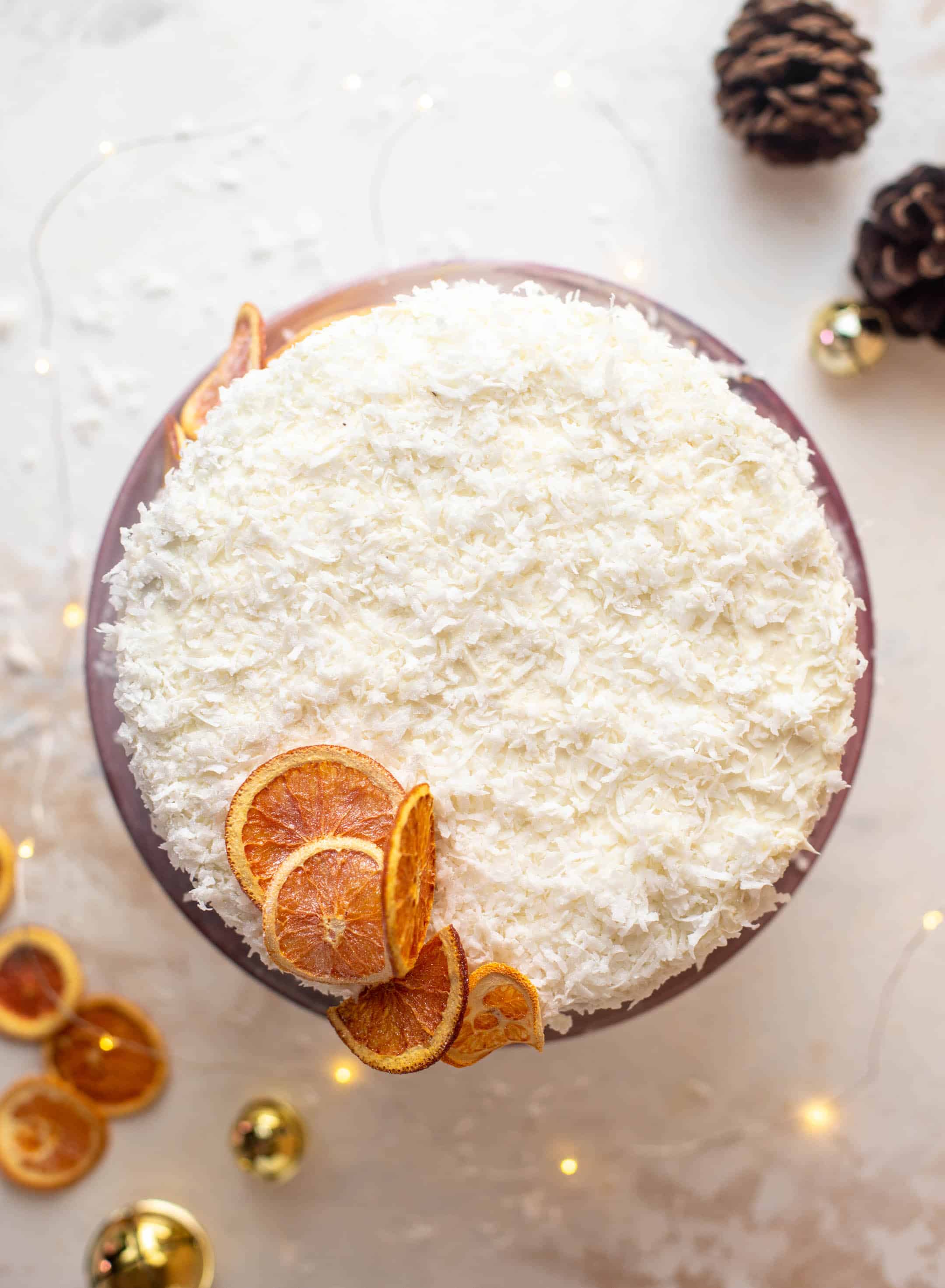 spiced orange snowball cake