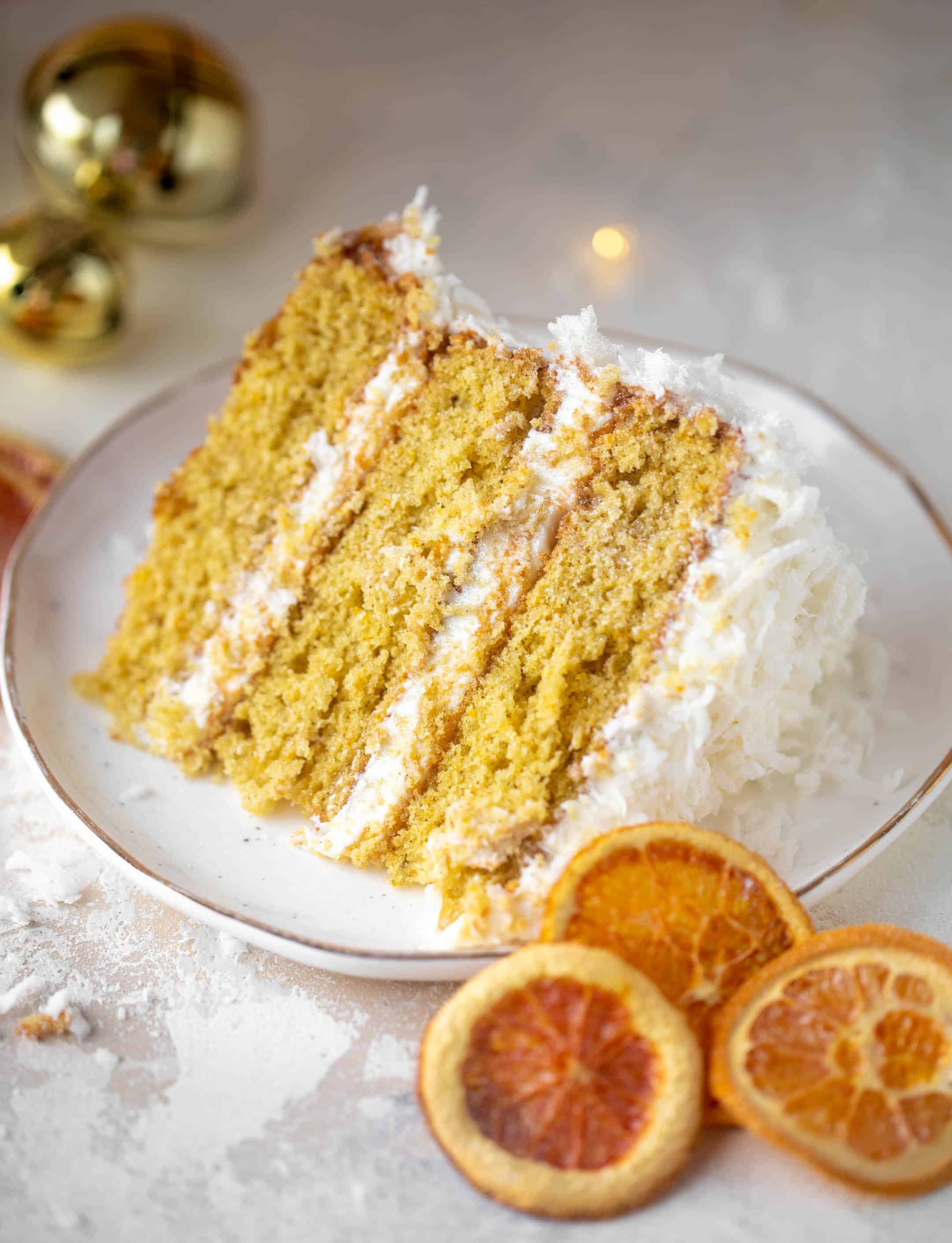 spiced orange snowball cake