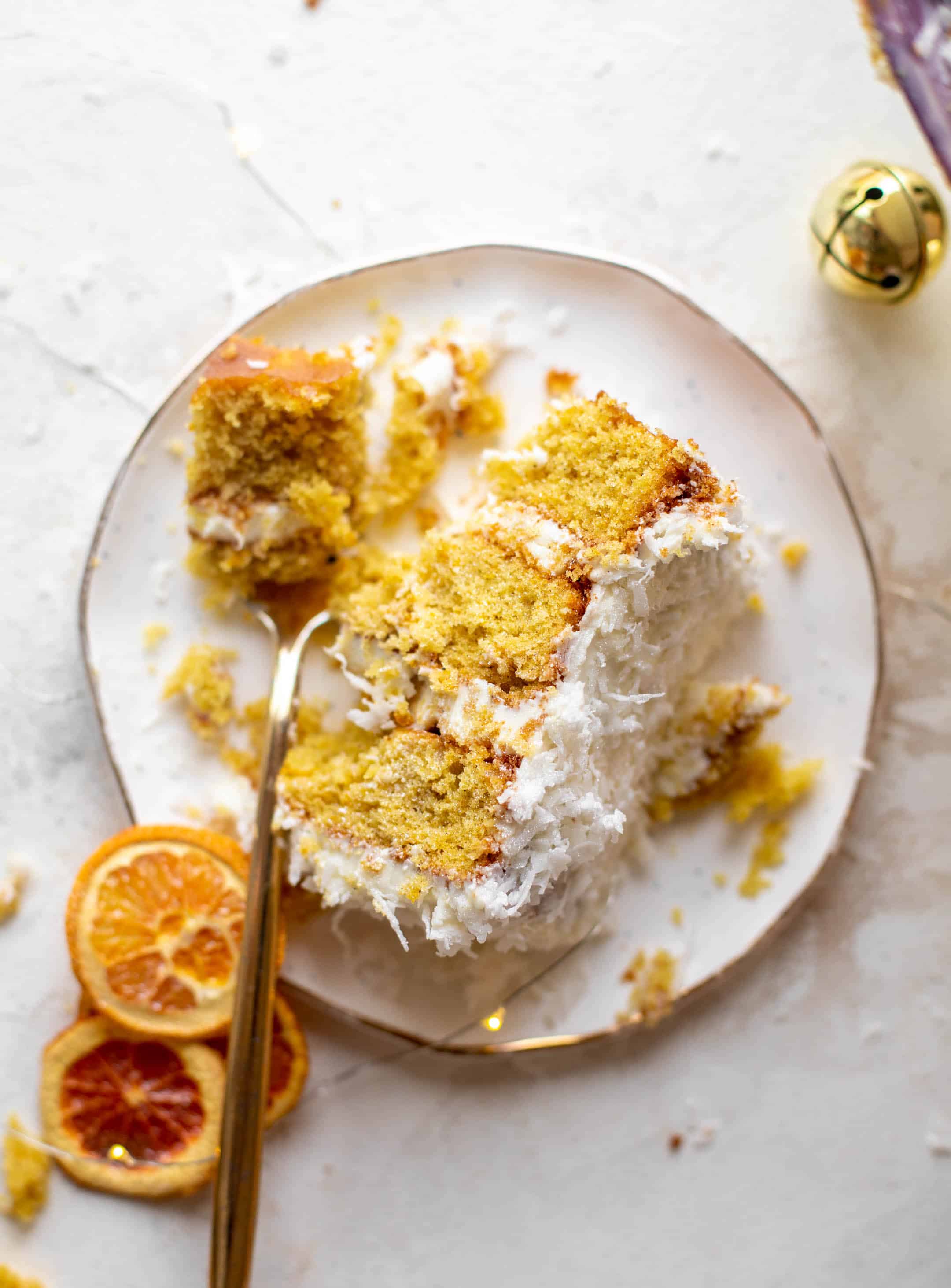 spiced orange snowball cake