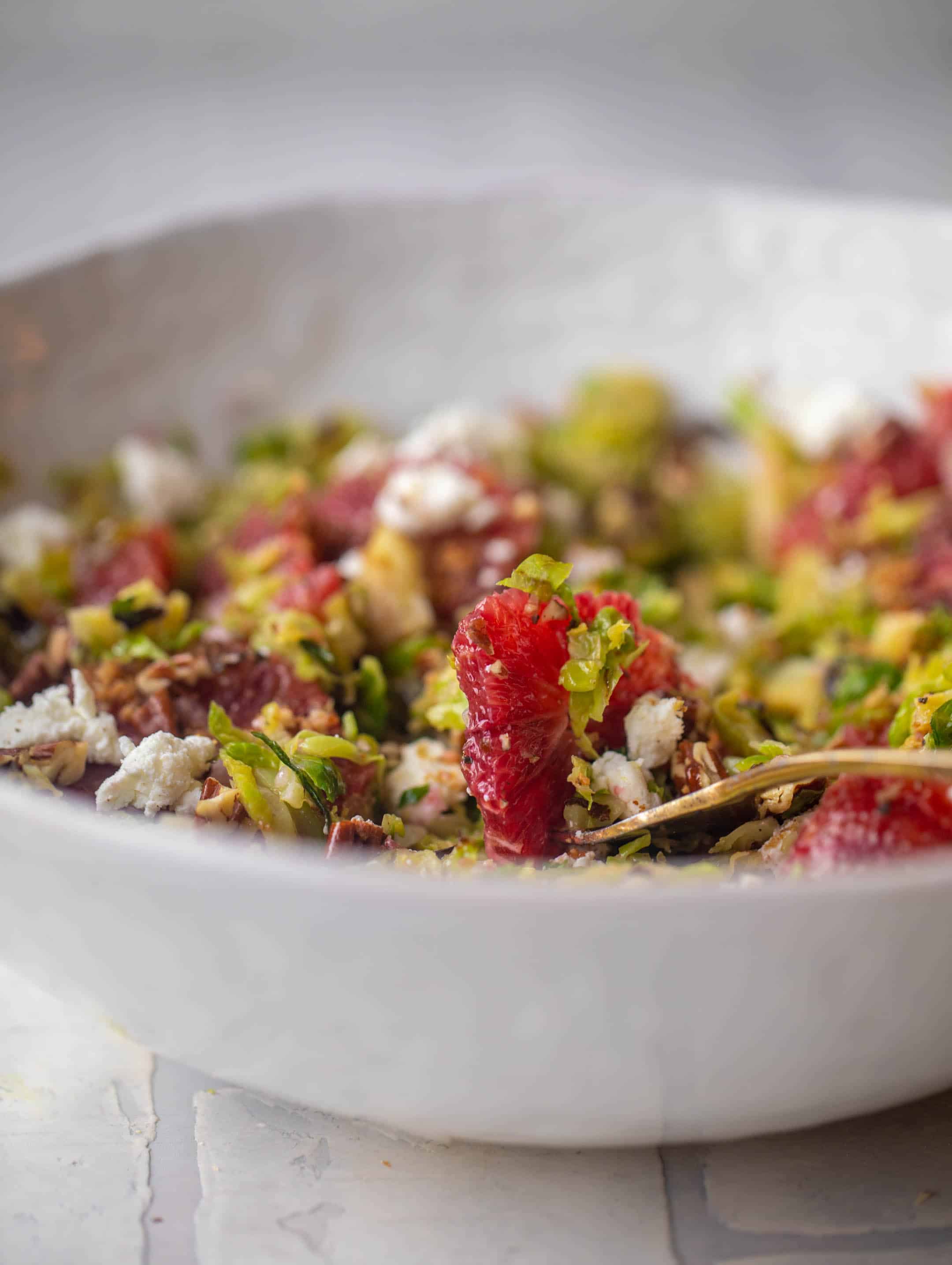 crispy brussels sprouts blood orange salad