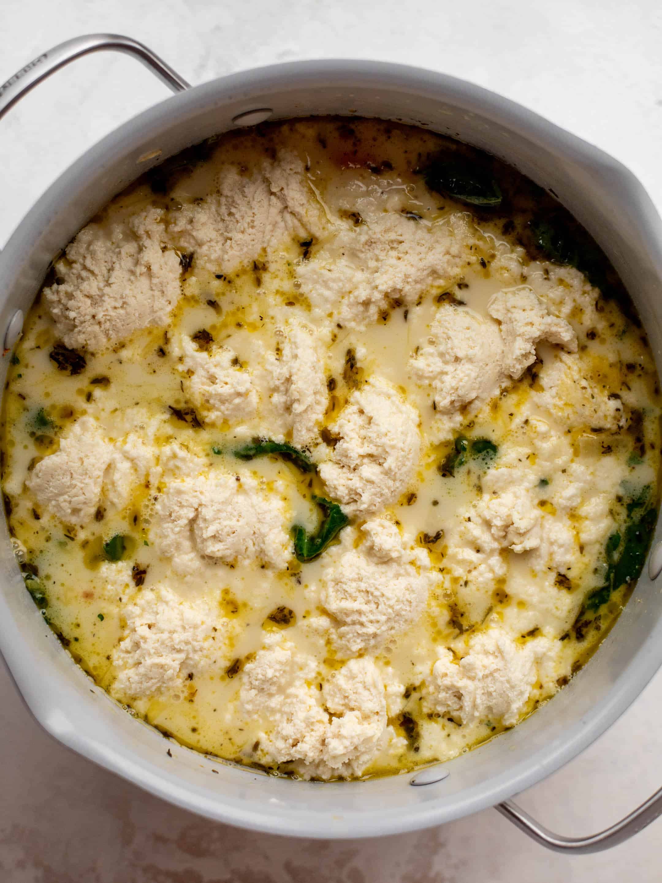 winter chicken soup with ricotta dumplings