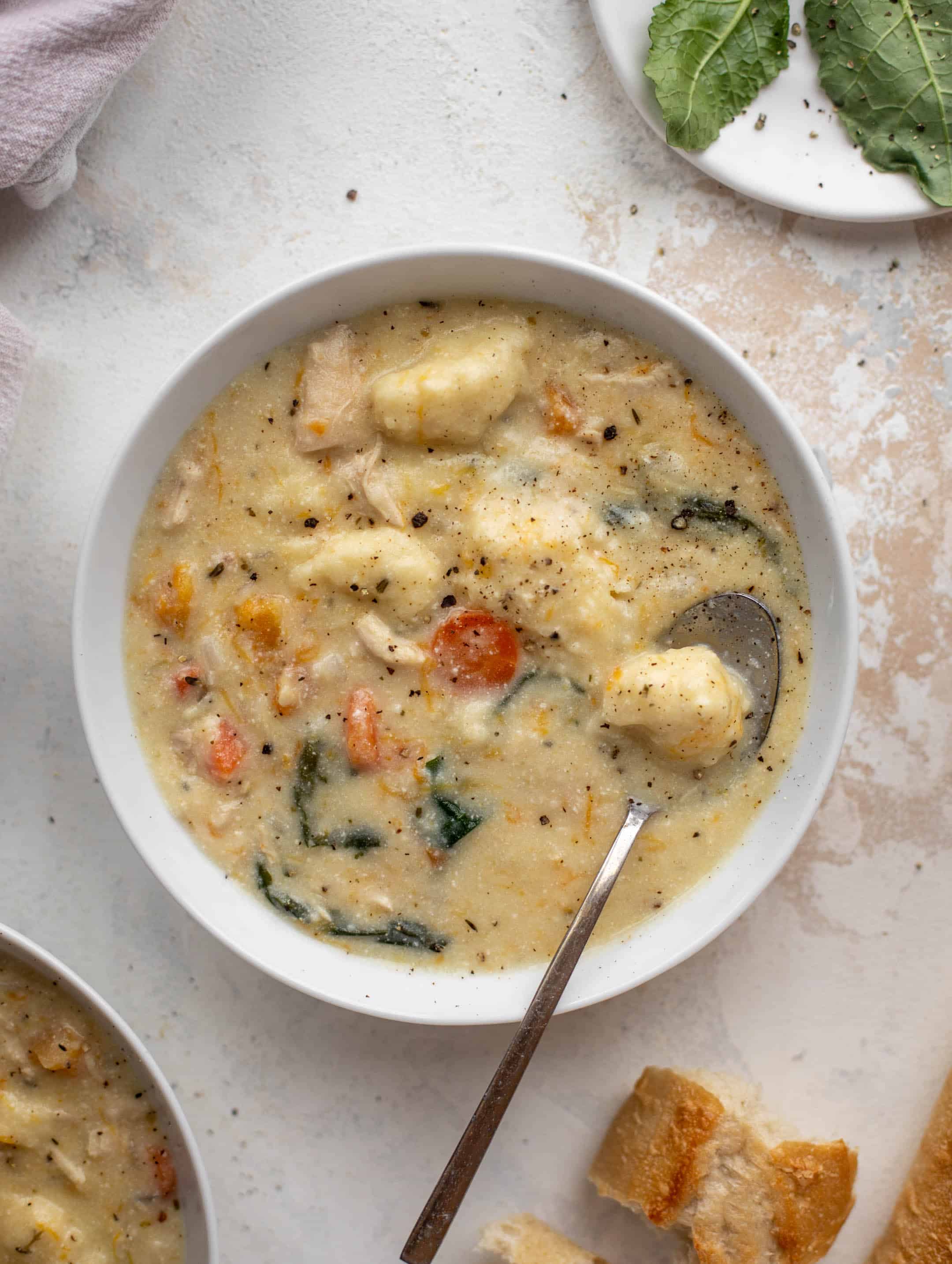 winter chicken soup with ricotta dumplings