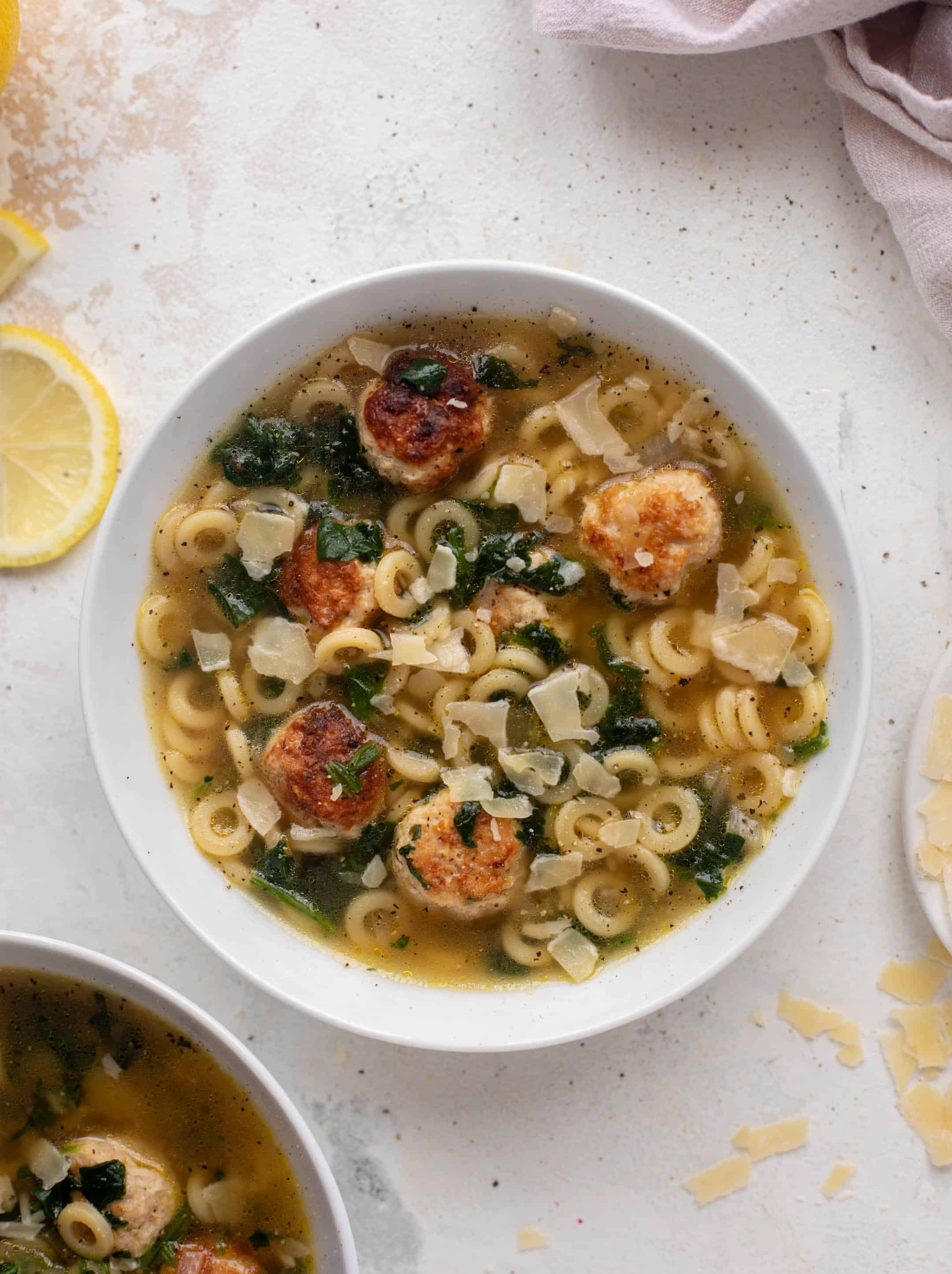 lemon chicken meatball soup