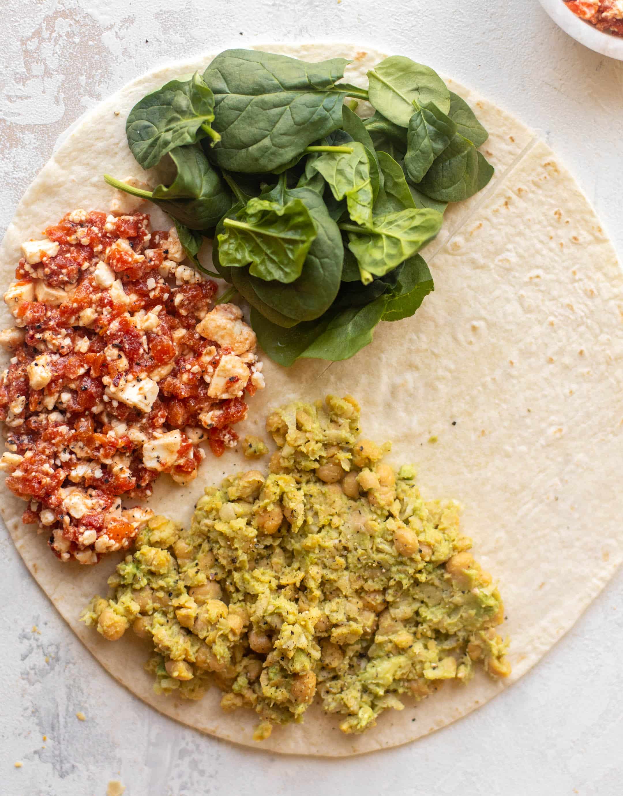 filled tortilla wrap