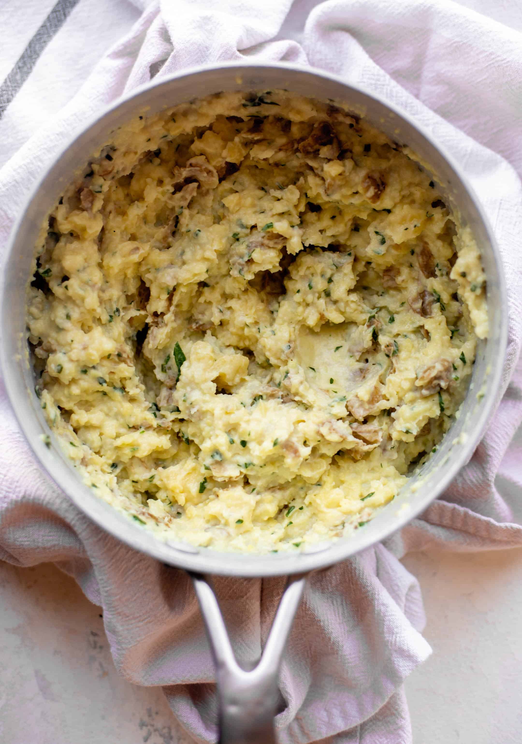 mashed spring potatoes