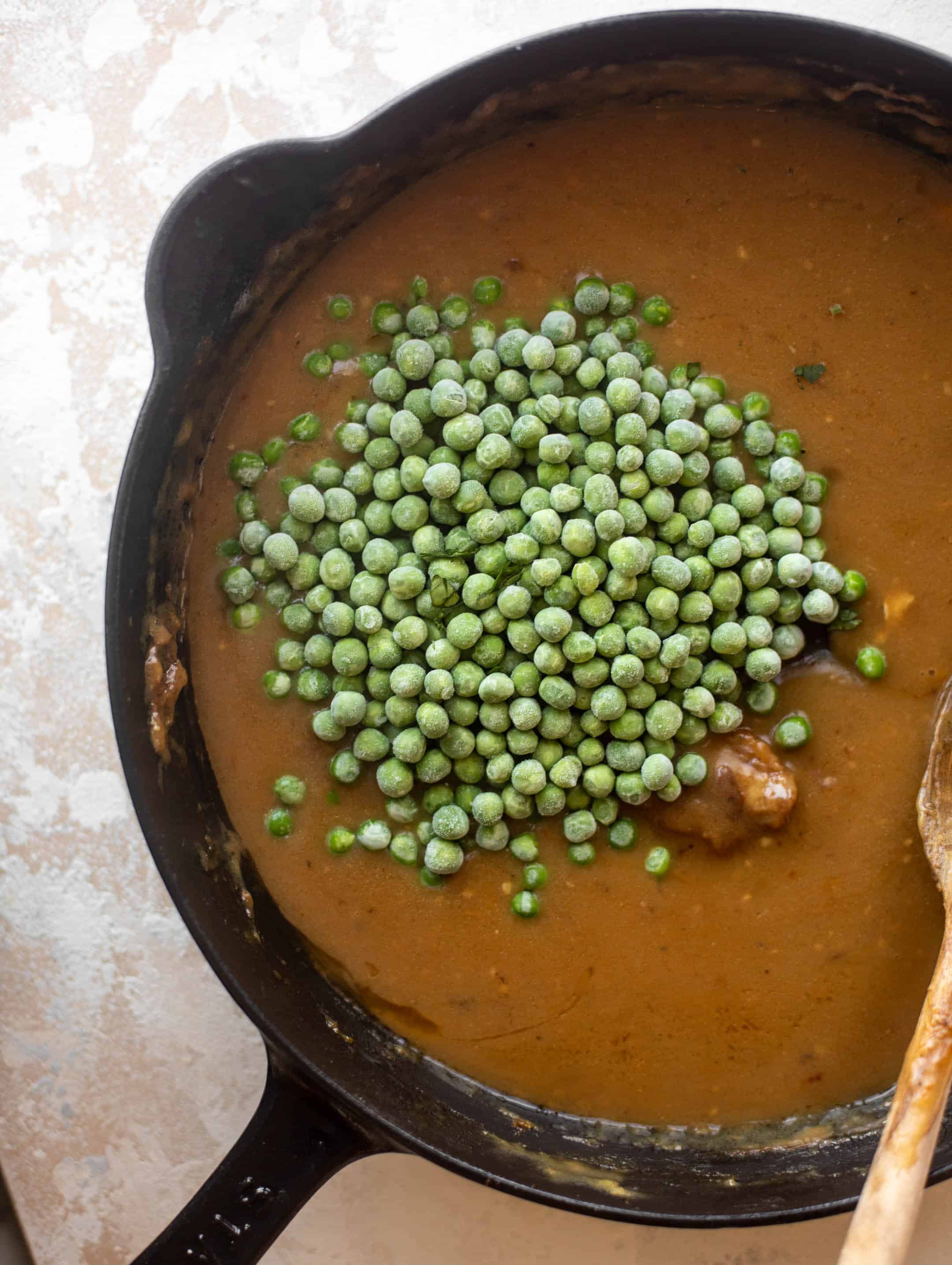 Spring Smothered Chicken with Herb Smashed Potatoes