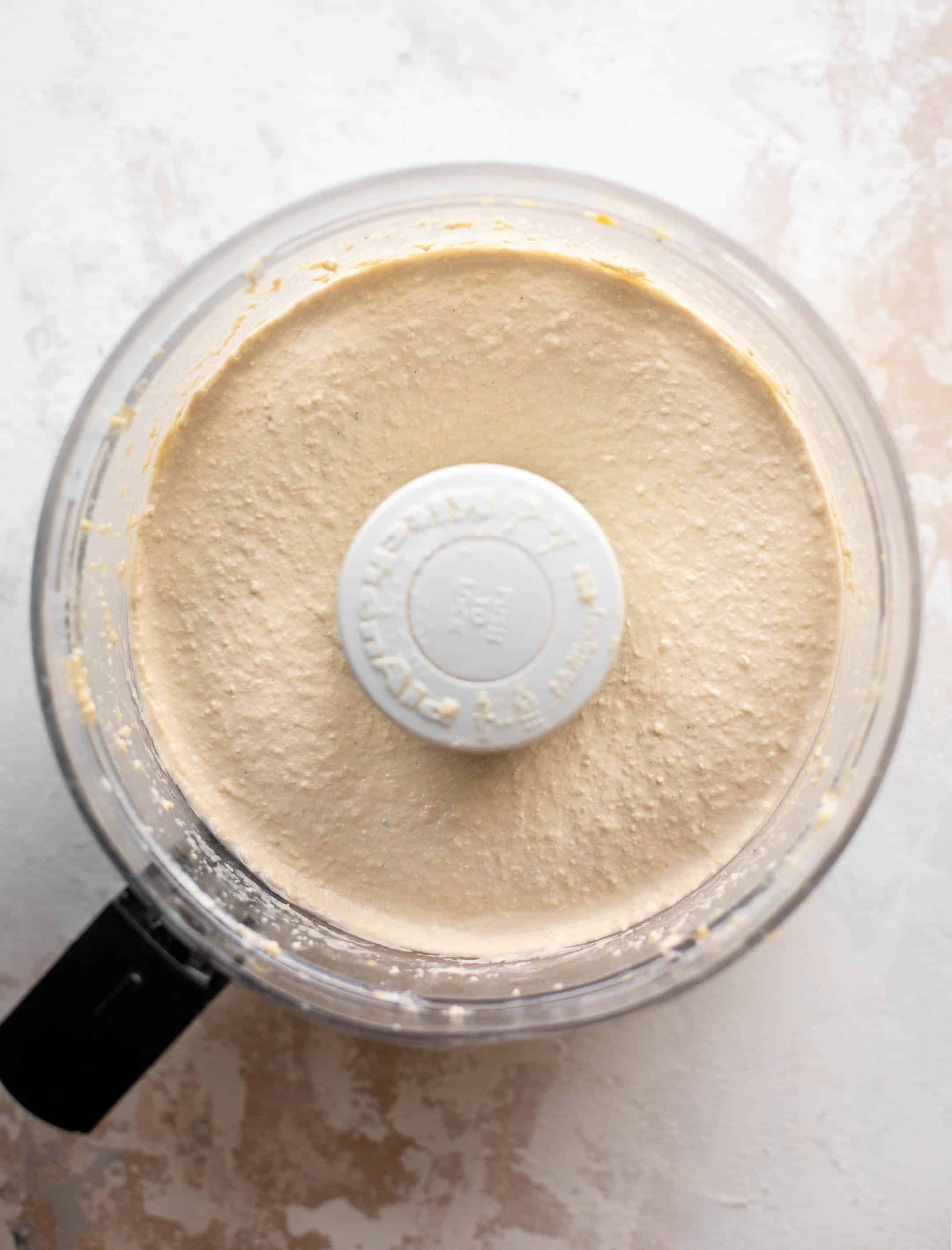 hummus in a food processor