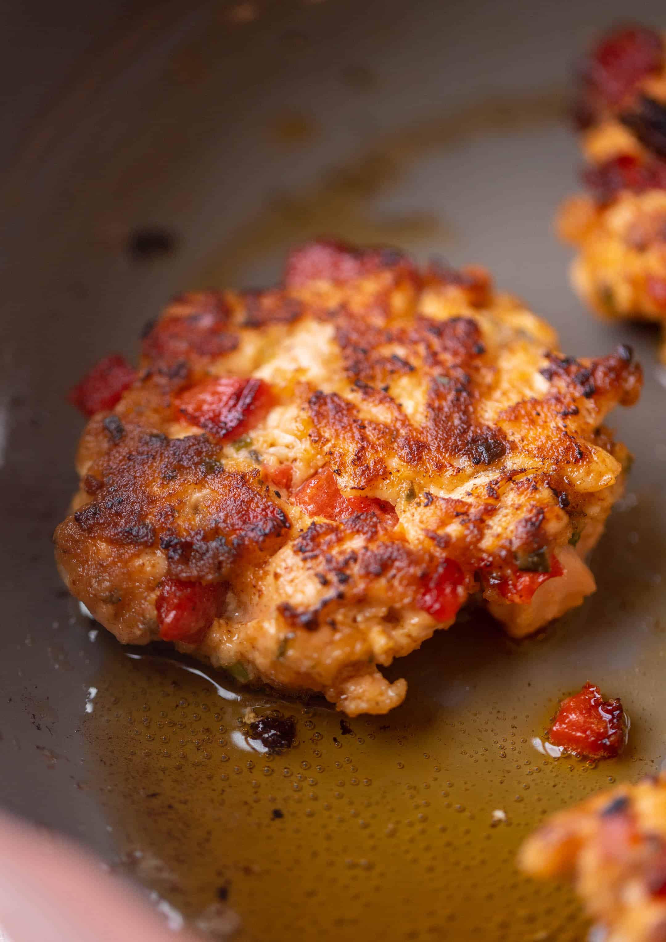 salmon fritters with dill sauce