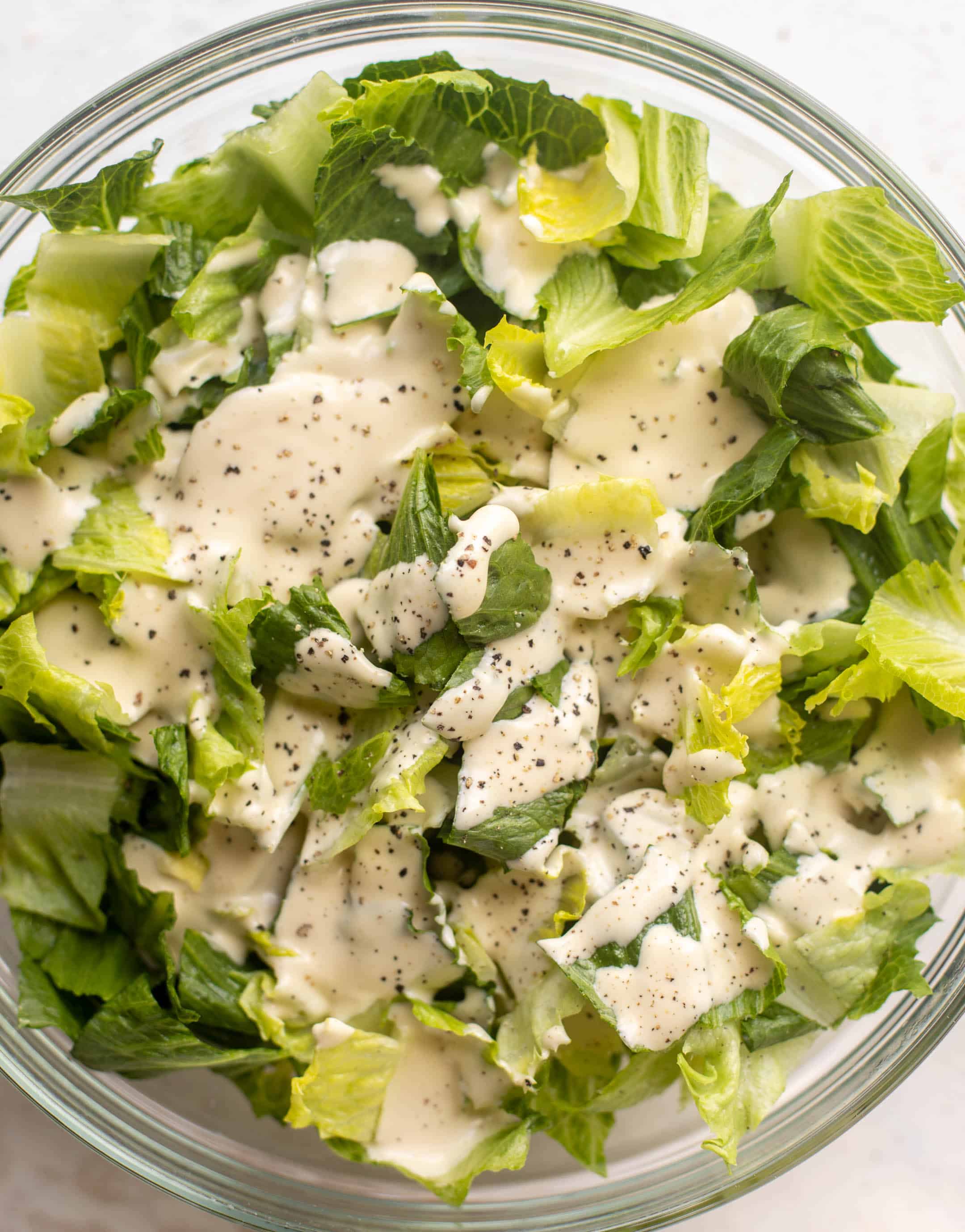 romaine with caesar dressing