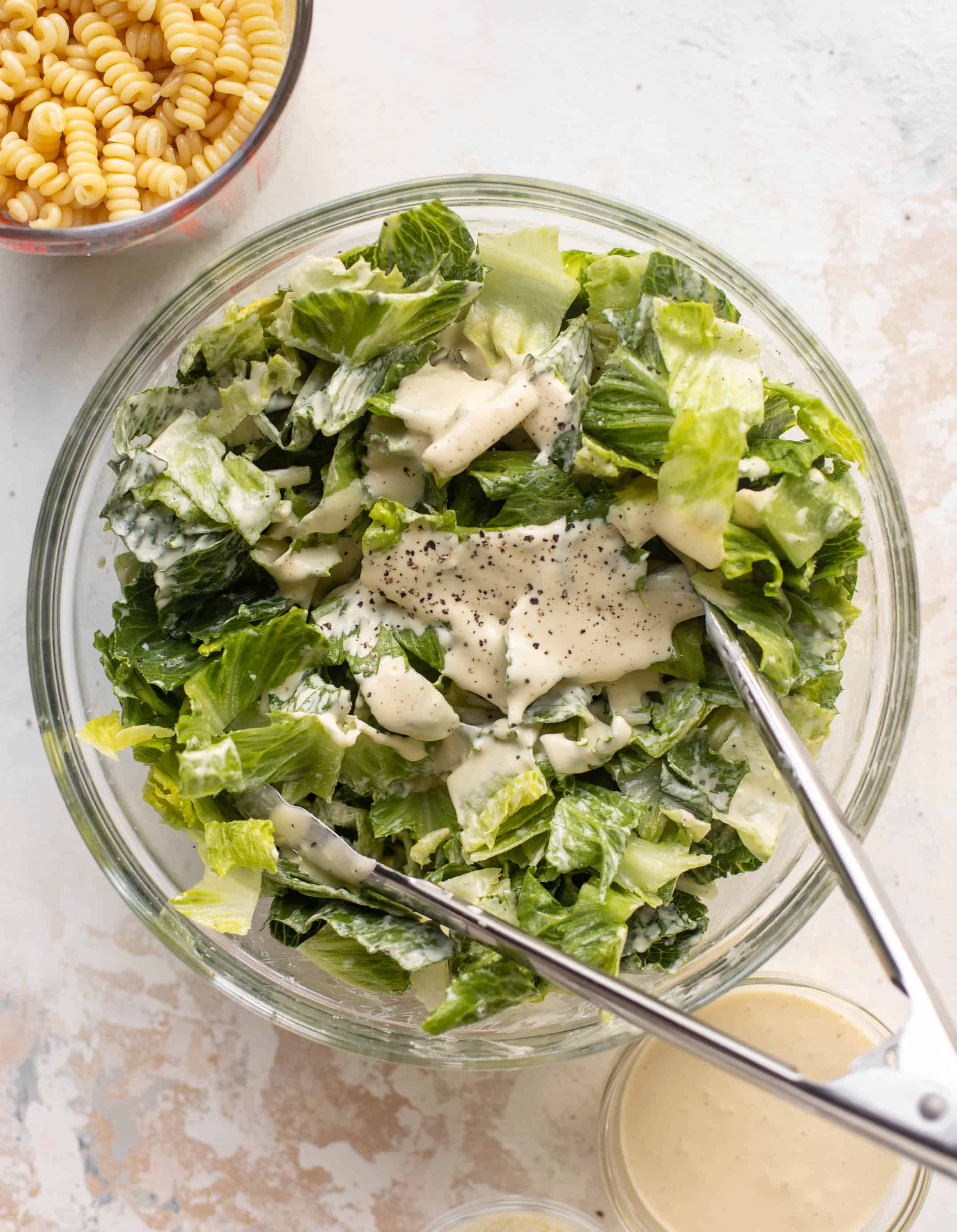 our favorite caesar pasta salad