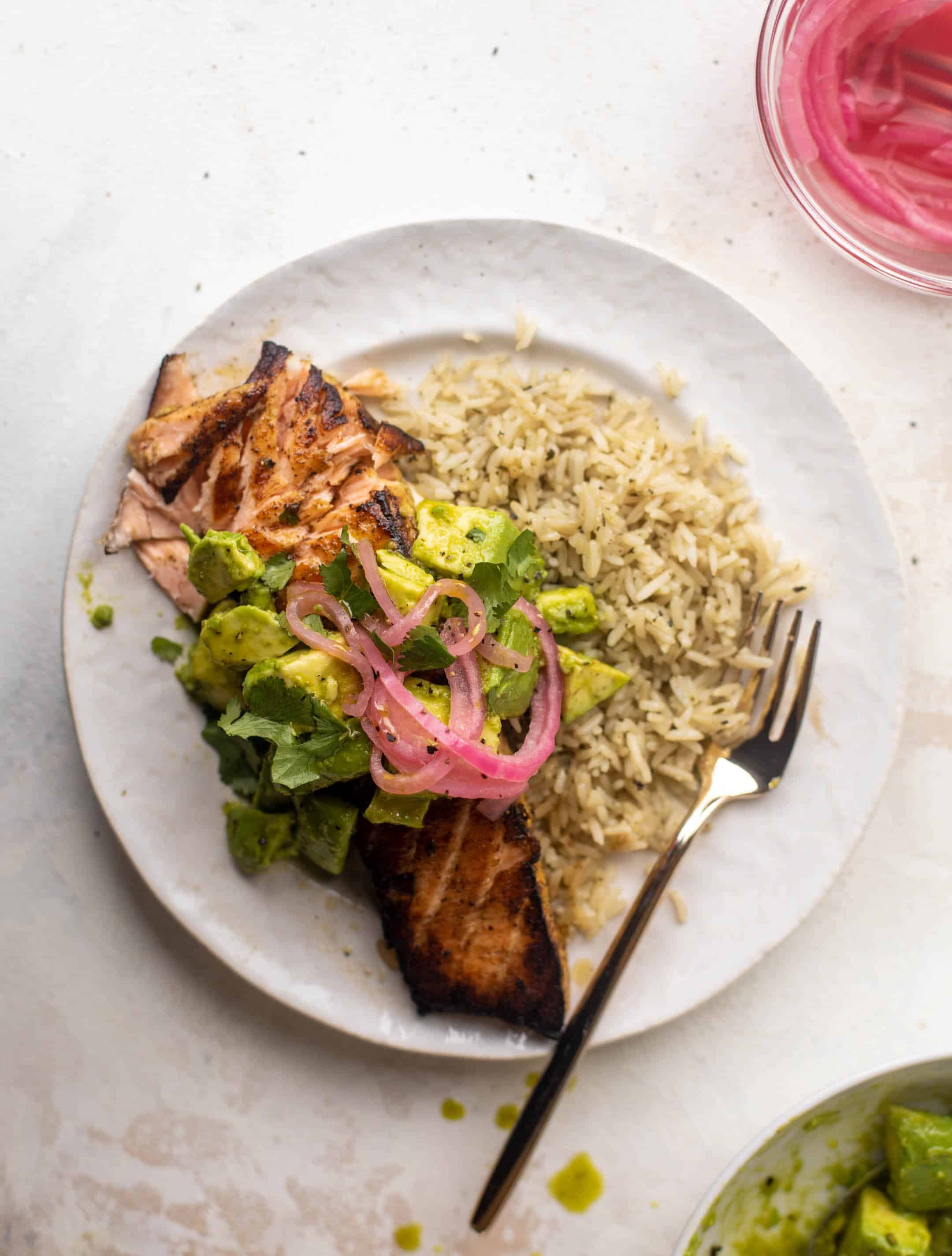 cilantro lime salmon and rice
