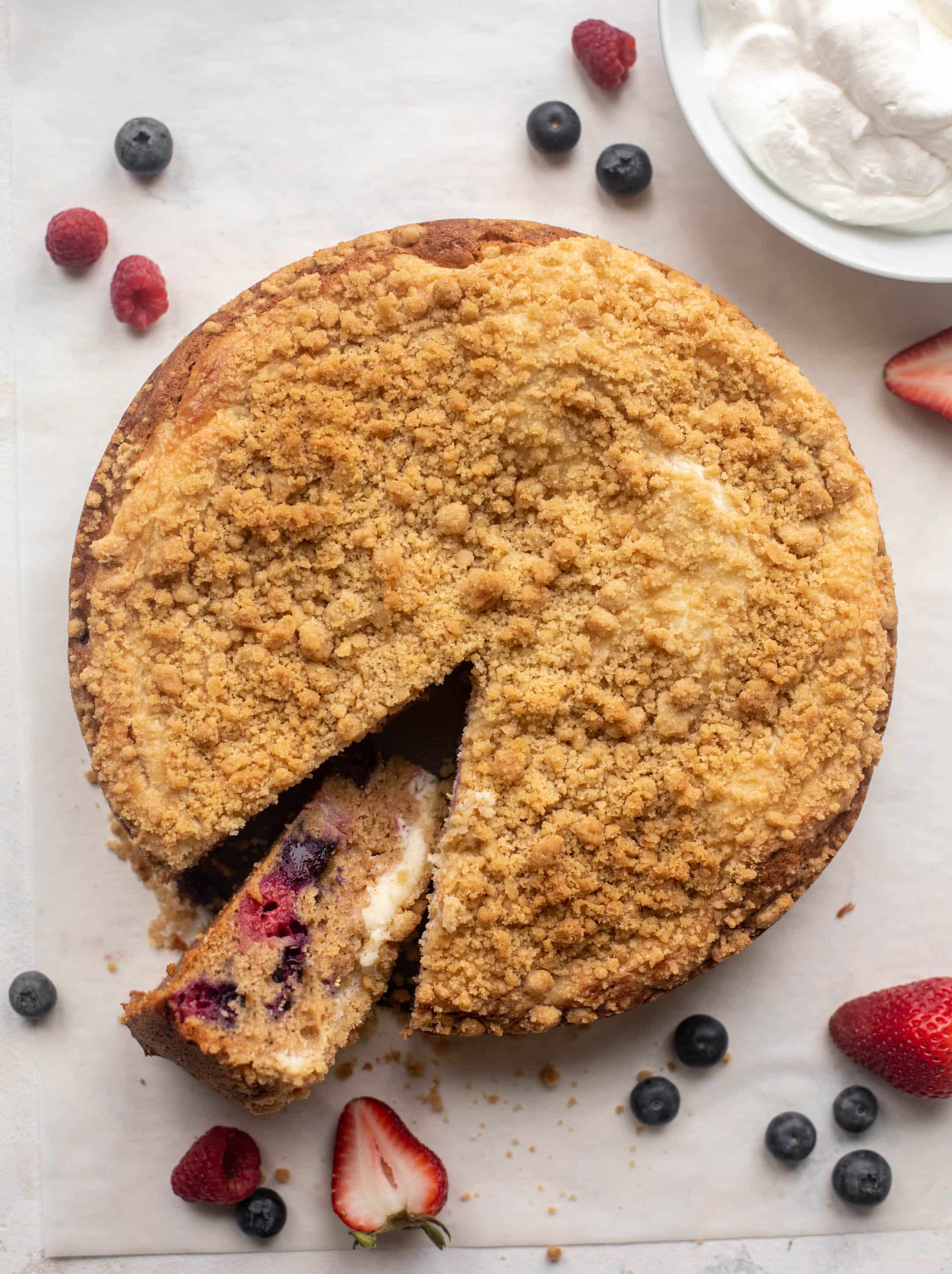 triple berry cream cheese coffee cake