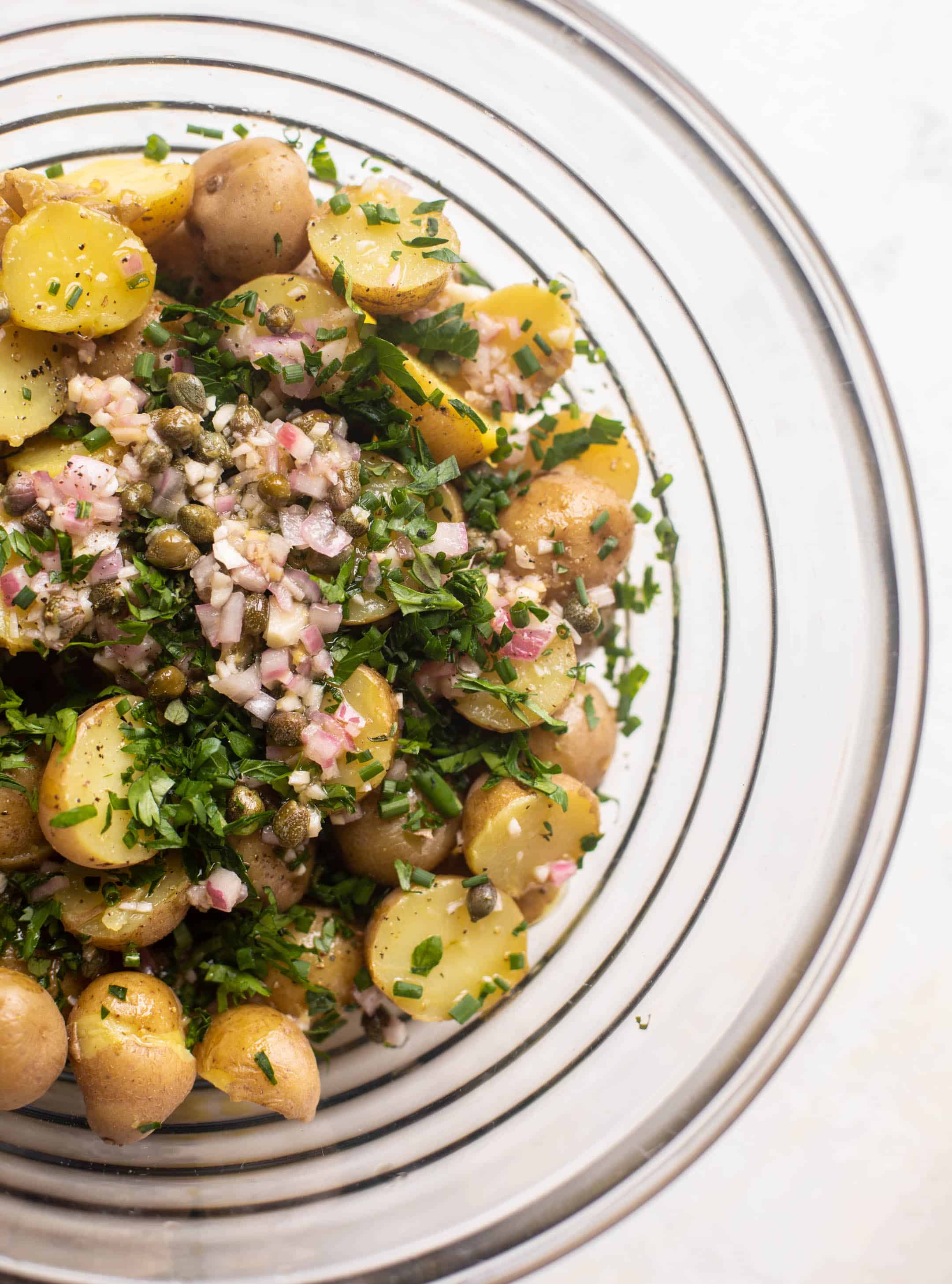 potato salad with piccata vinaigrette