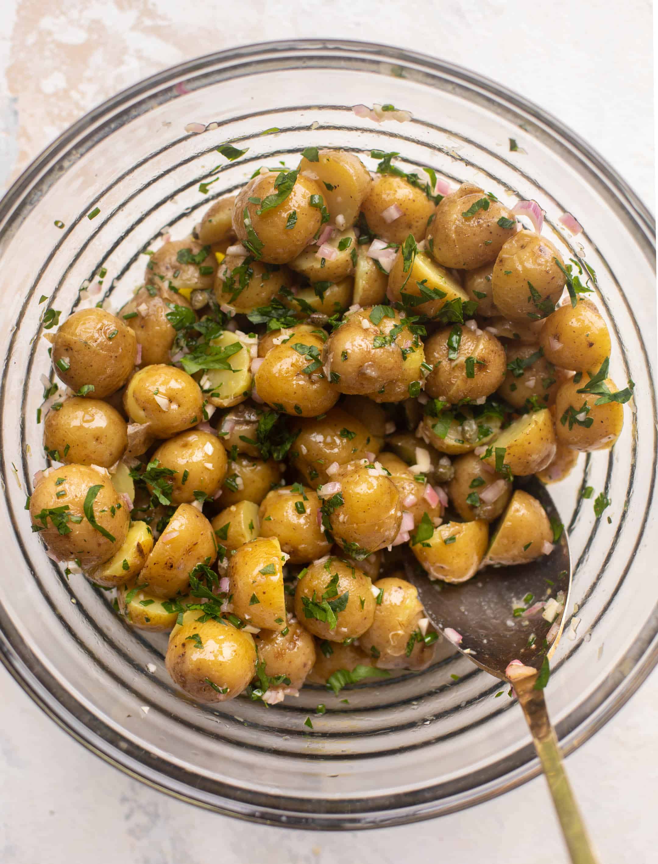 potato salad with piccata vinaigrette