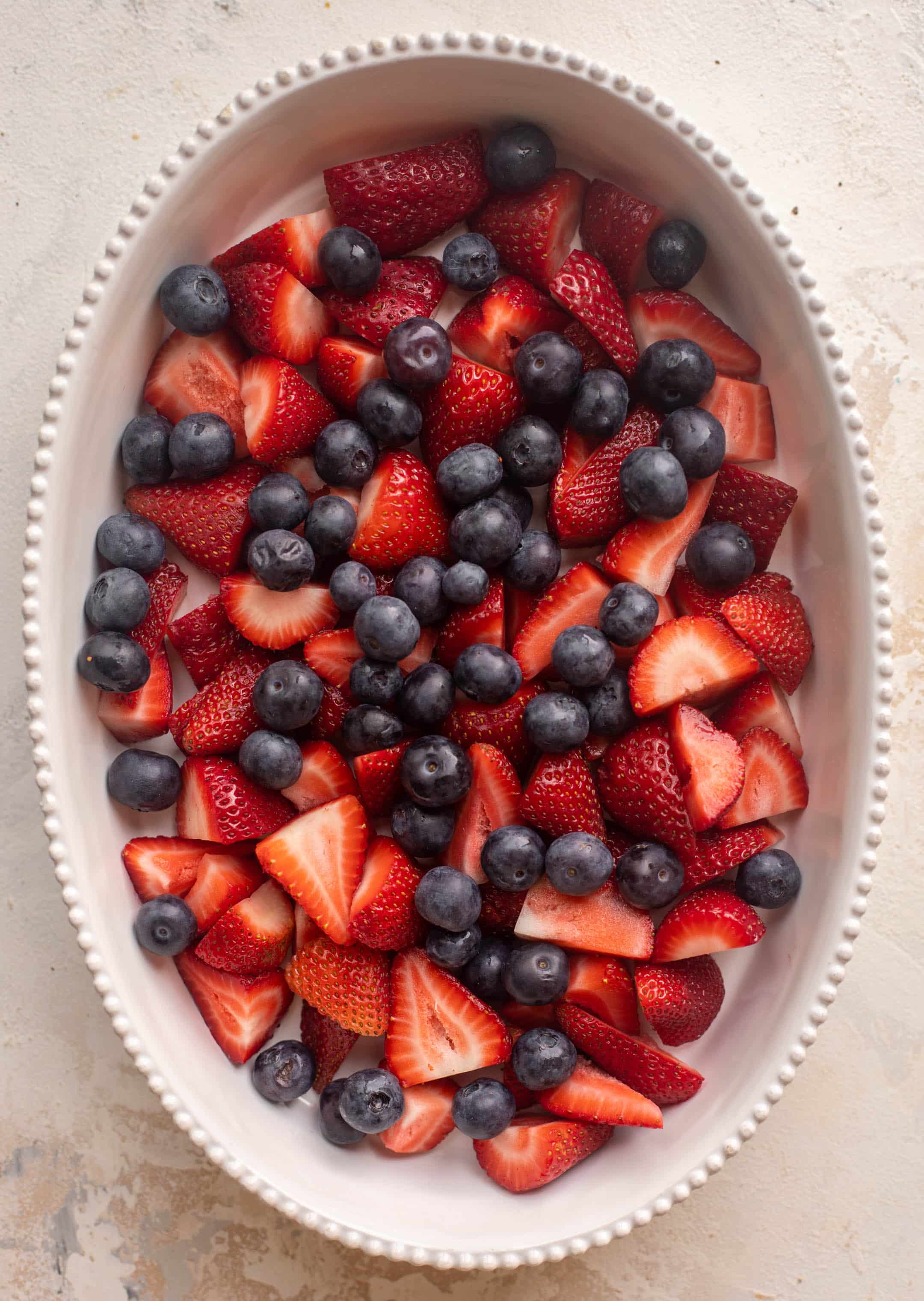 strawberries and blueberries