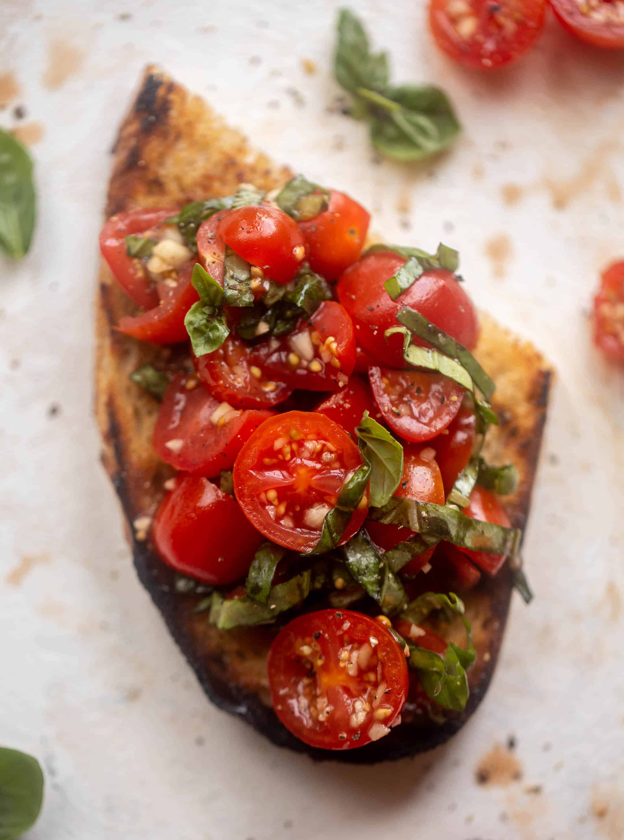 10 minute grilled bruschetta
