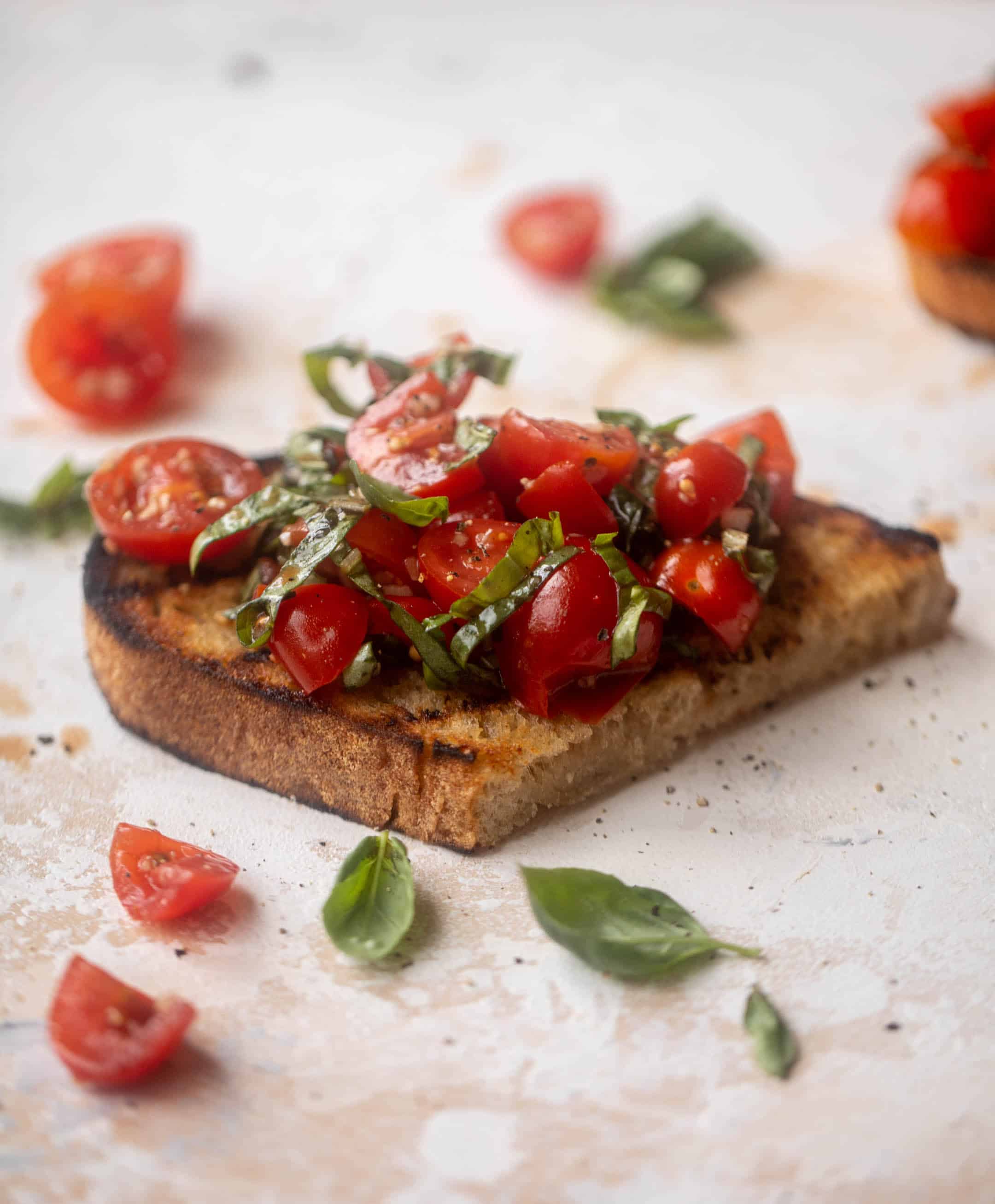 10 minute grilled bruschetta