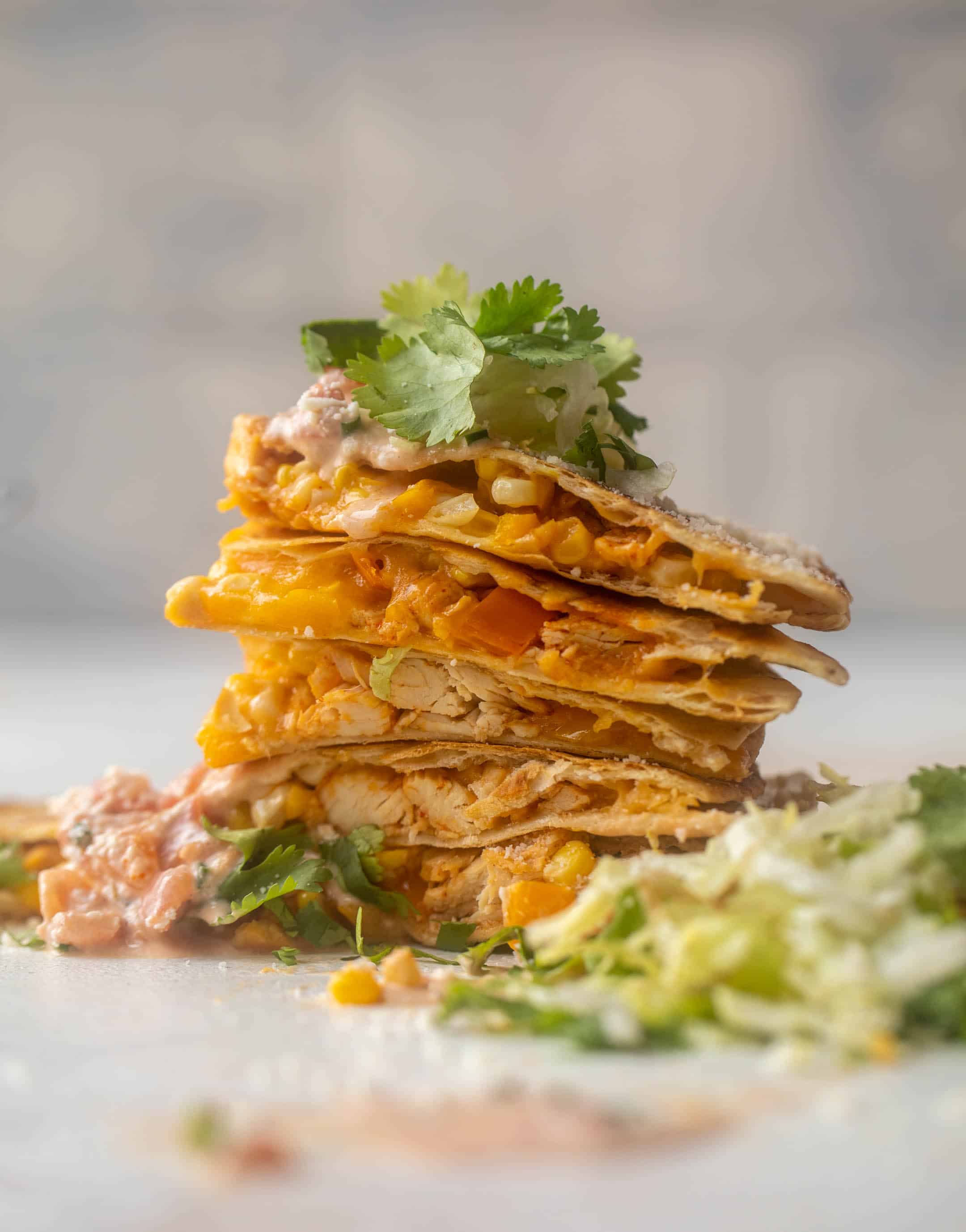 honey chipotle chicken quesadillas