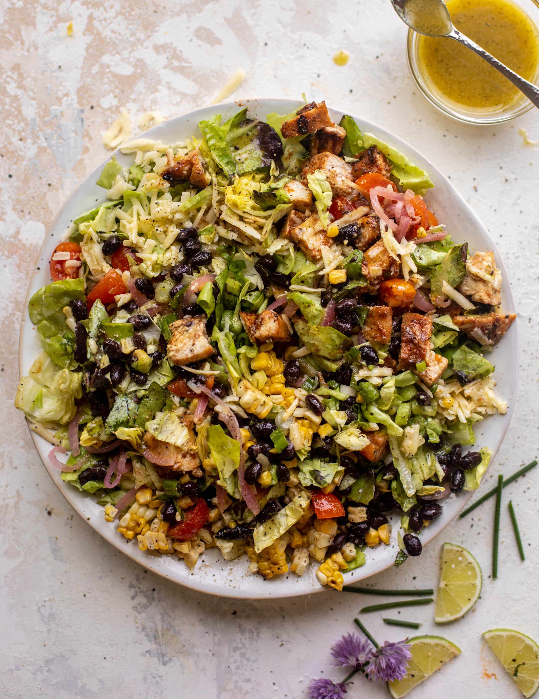 summer BBQ chicken chopped salad