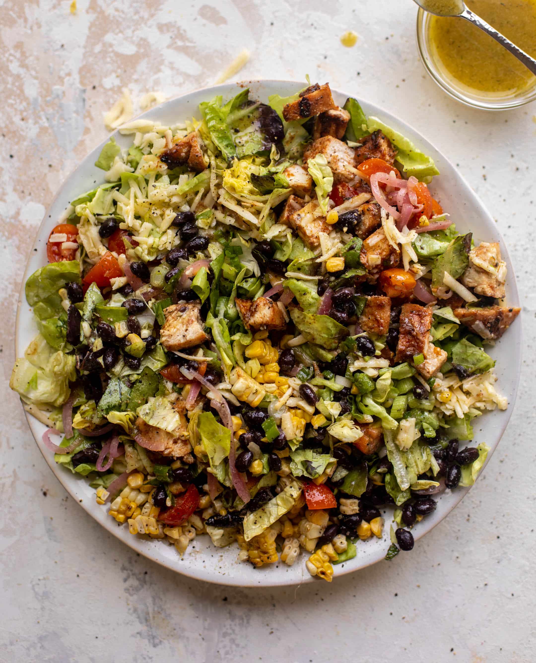 summer BBQ chicken chopped salad