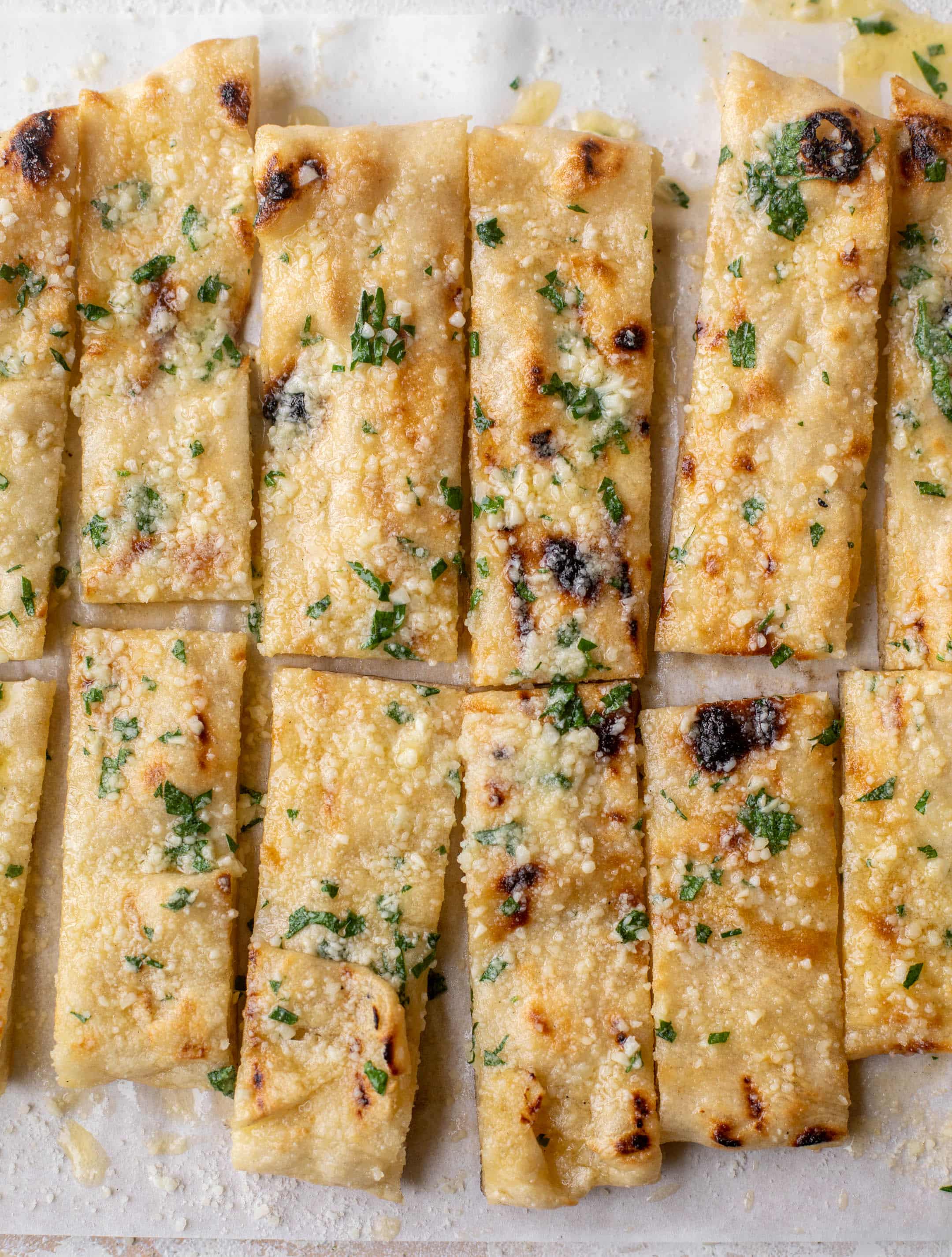 garlic butter grilled breadsticks
