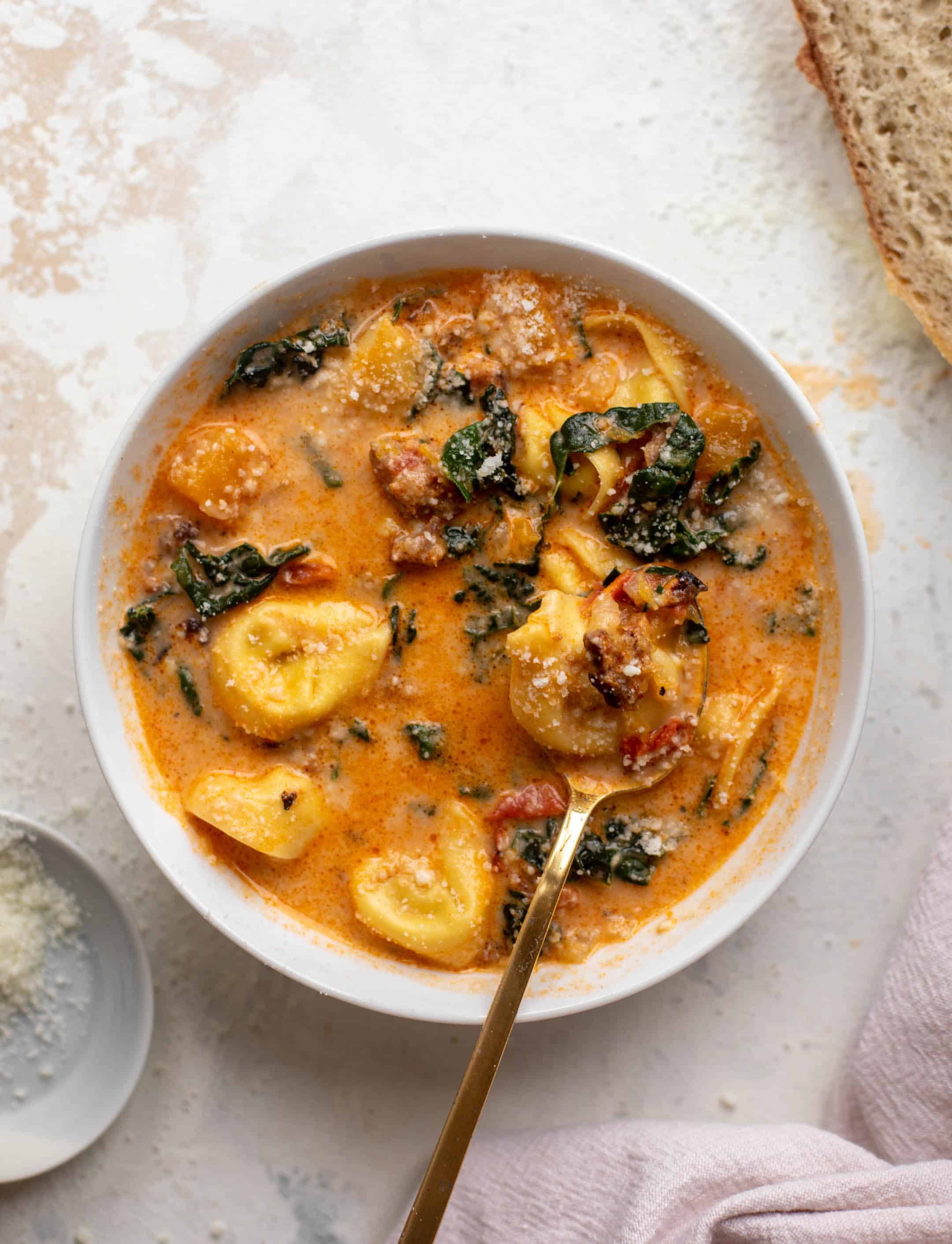 butternut squash sausage tortellini soup