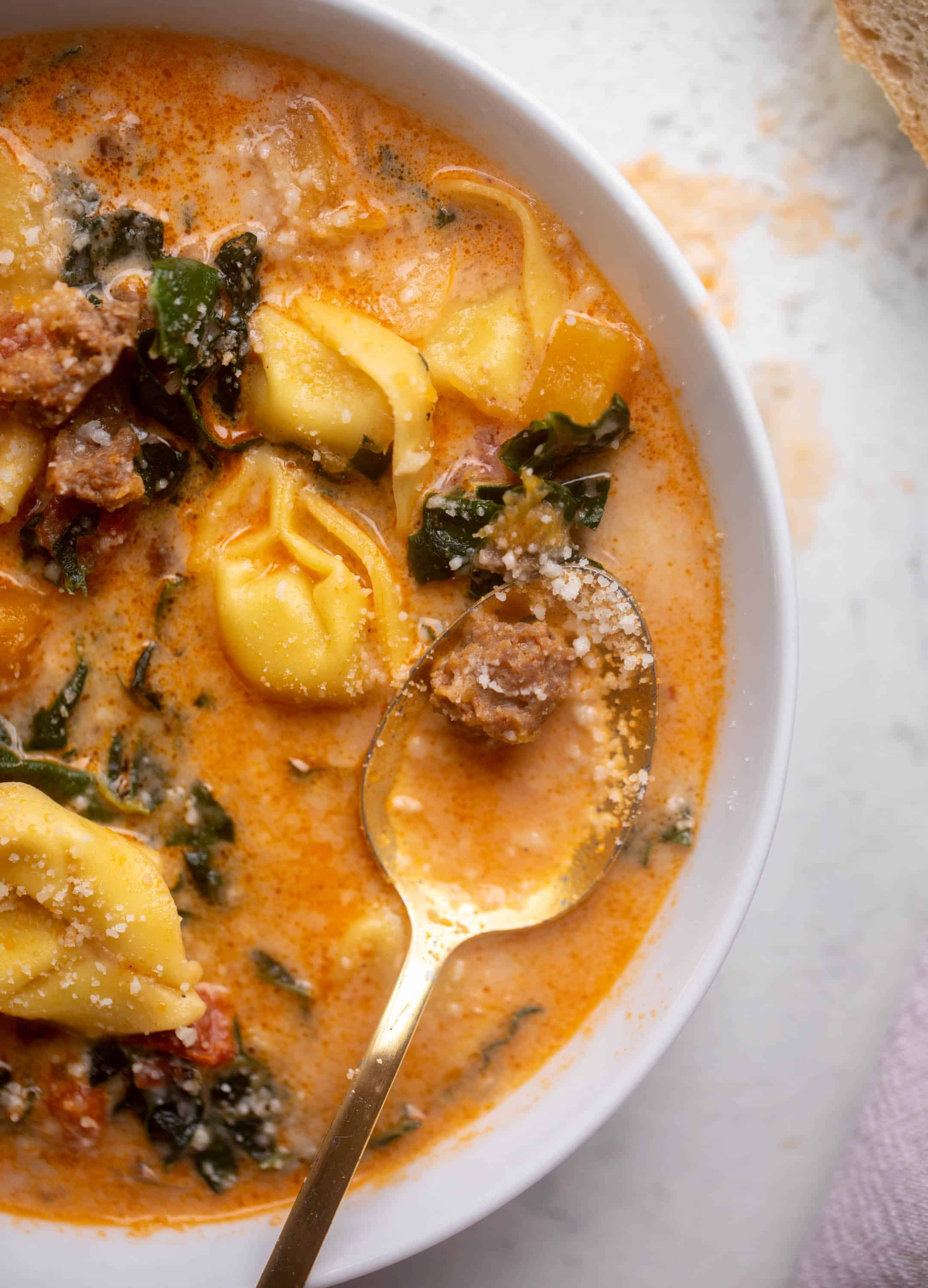 butternut squash sausage tortellini soup