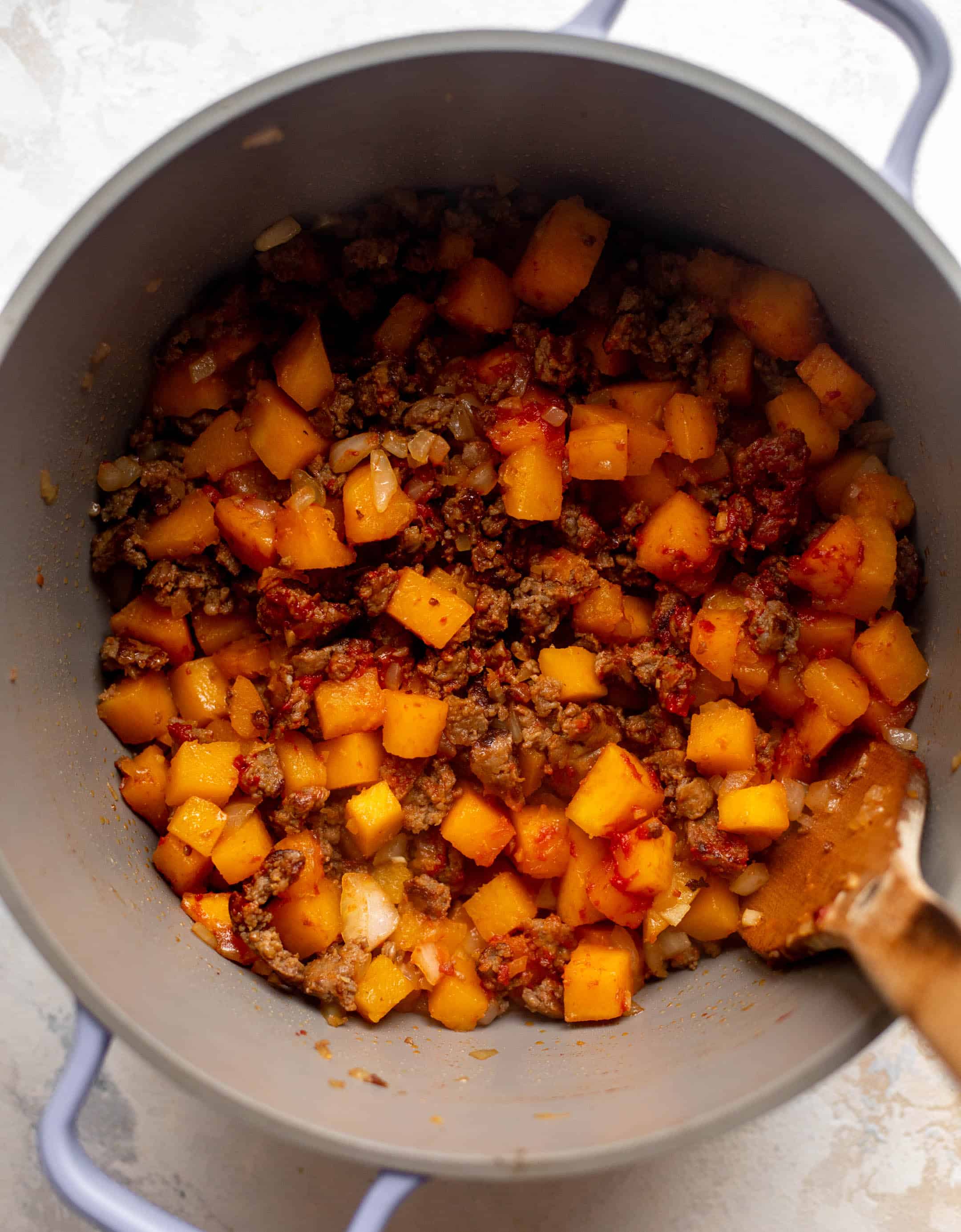 butternut squash sausage tortellini soup