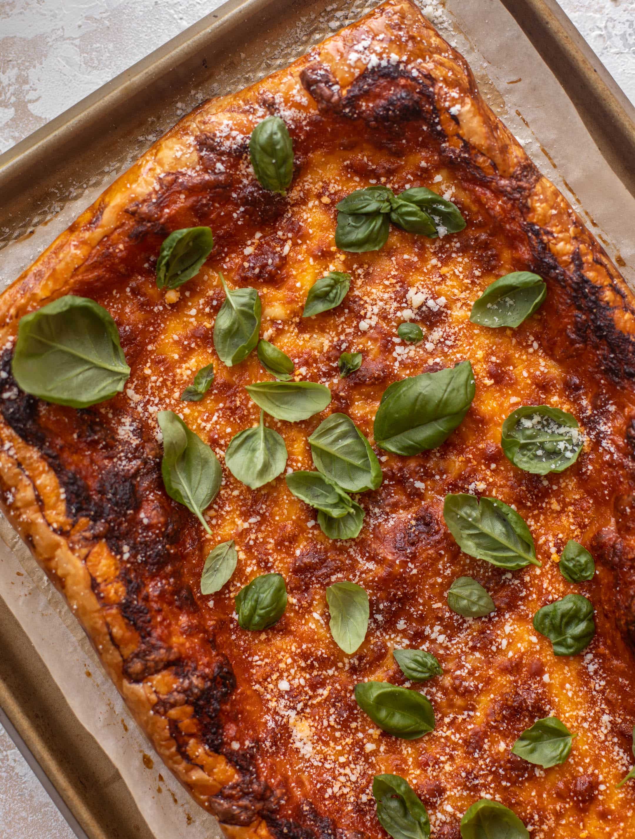 vodka sauce puff pastry pizza