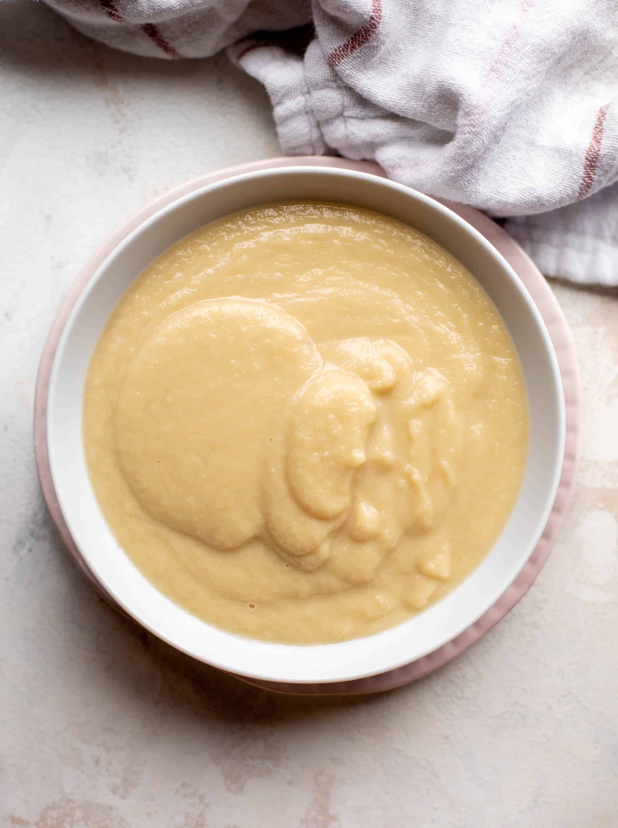 cauliflower white bean soup with mustardy croutons