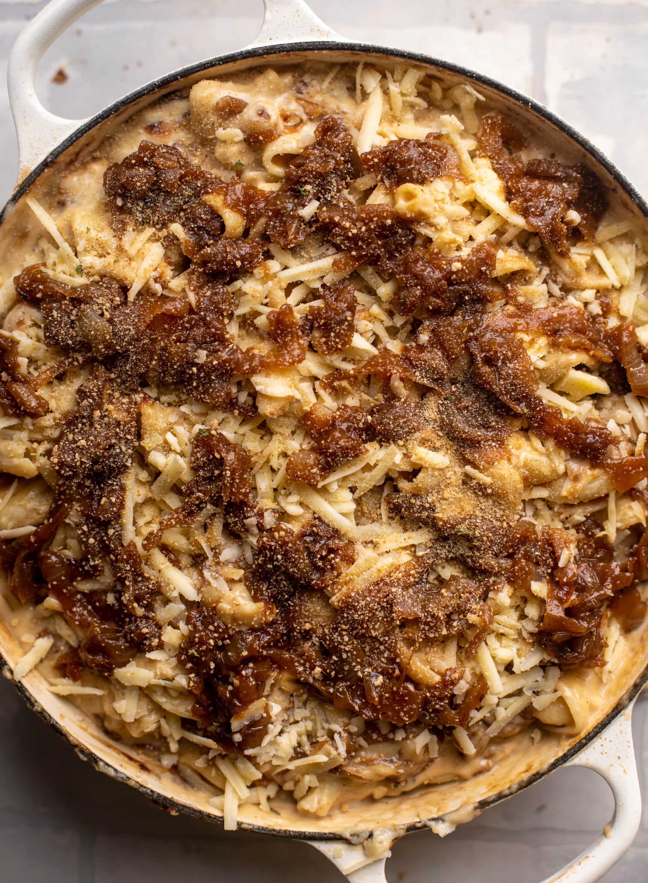 french onion mac and cheese