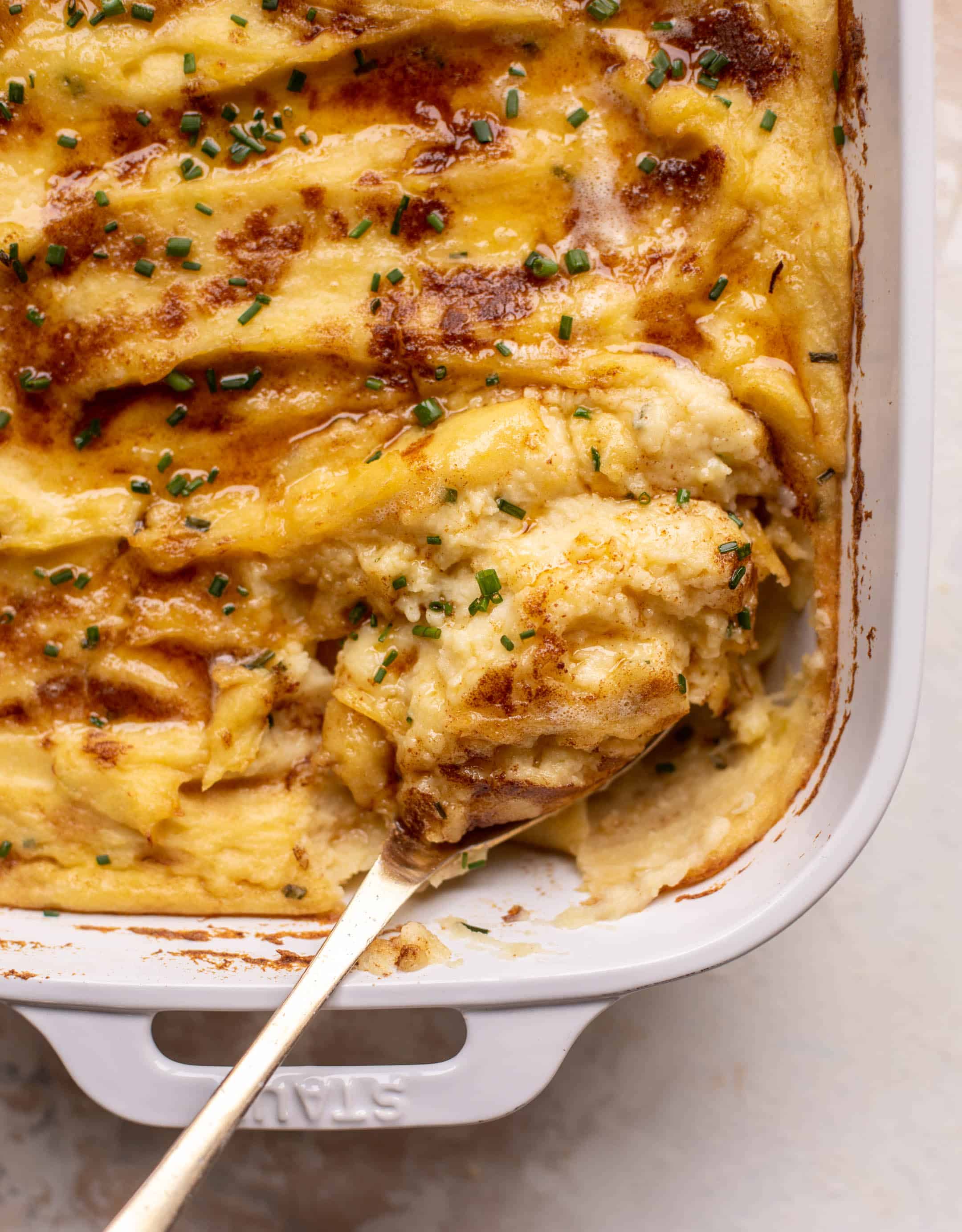 brown butter and herb mashed potato bake