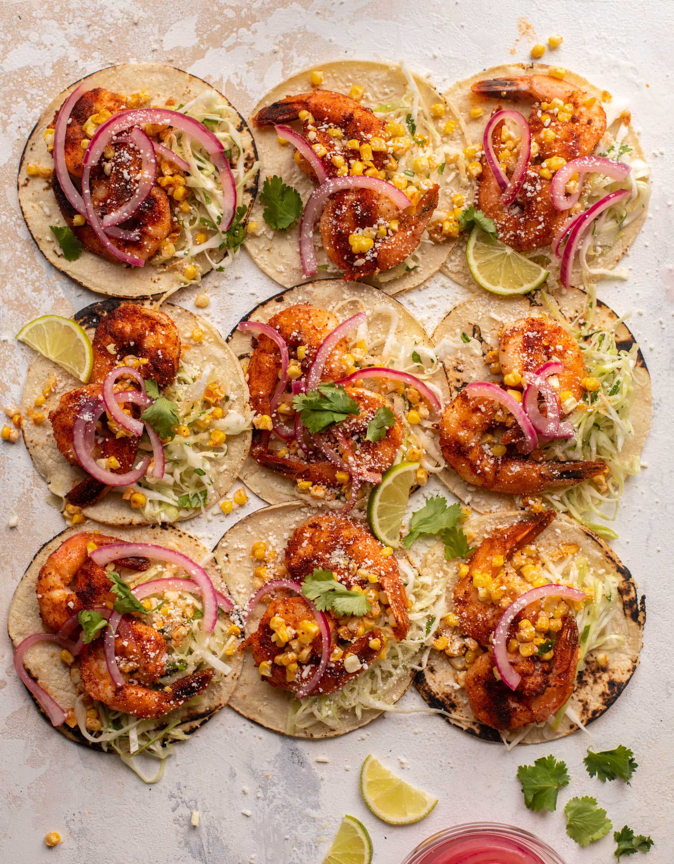 sheet pan roasted shrimp tacos