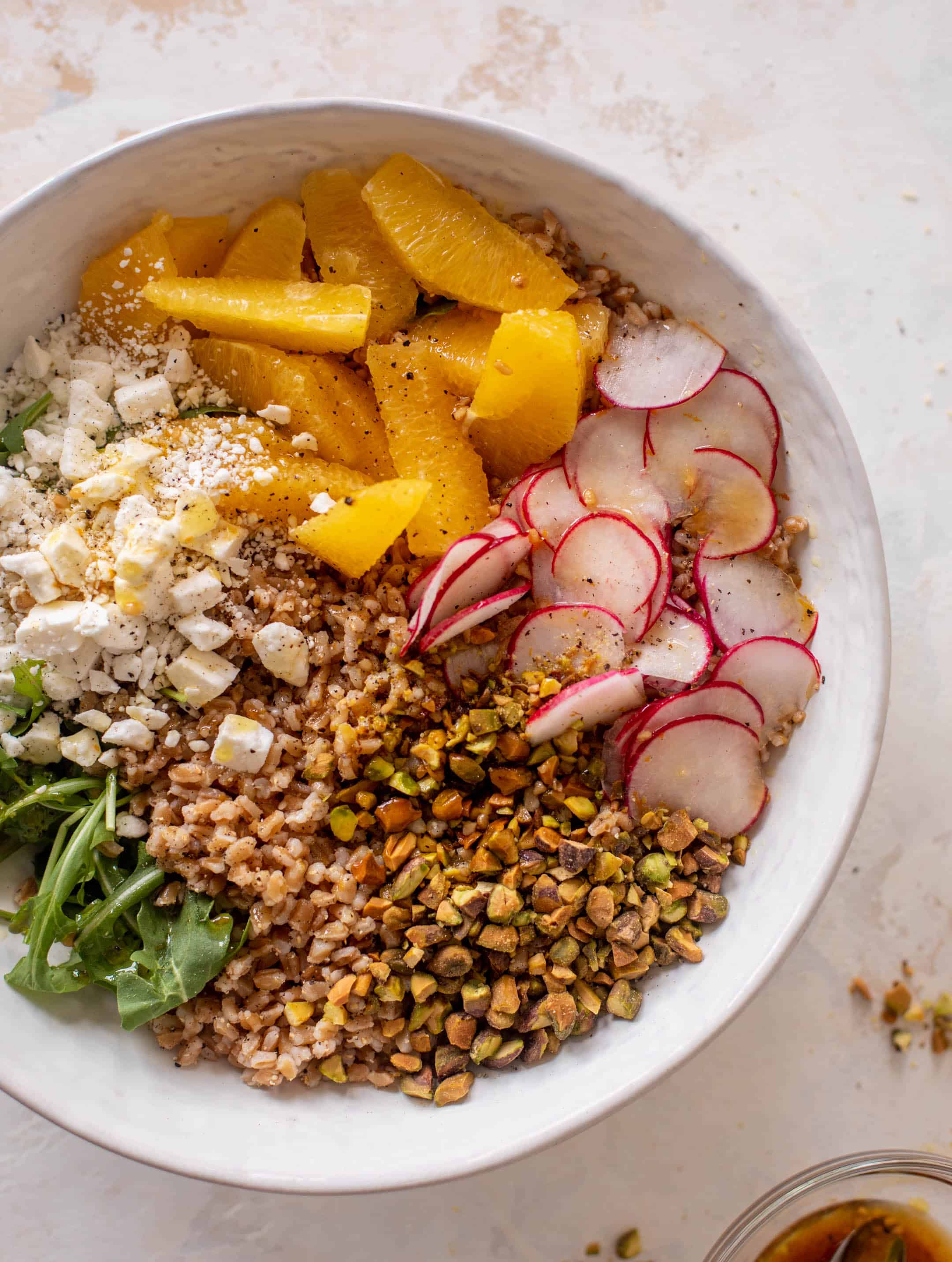 winter citrus farro salad