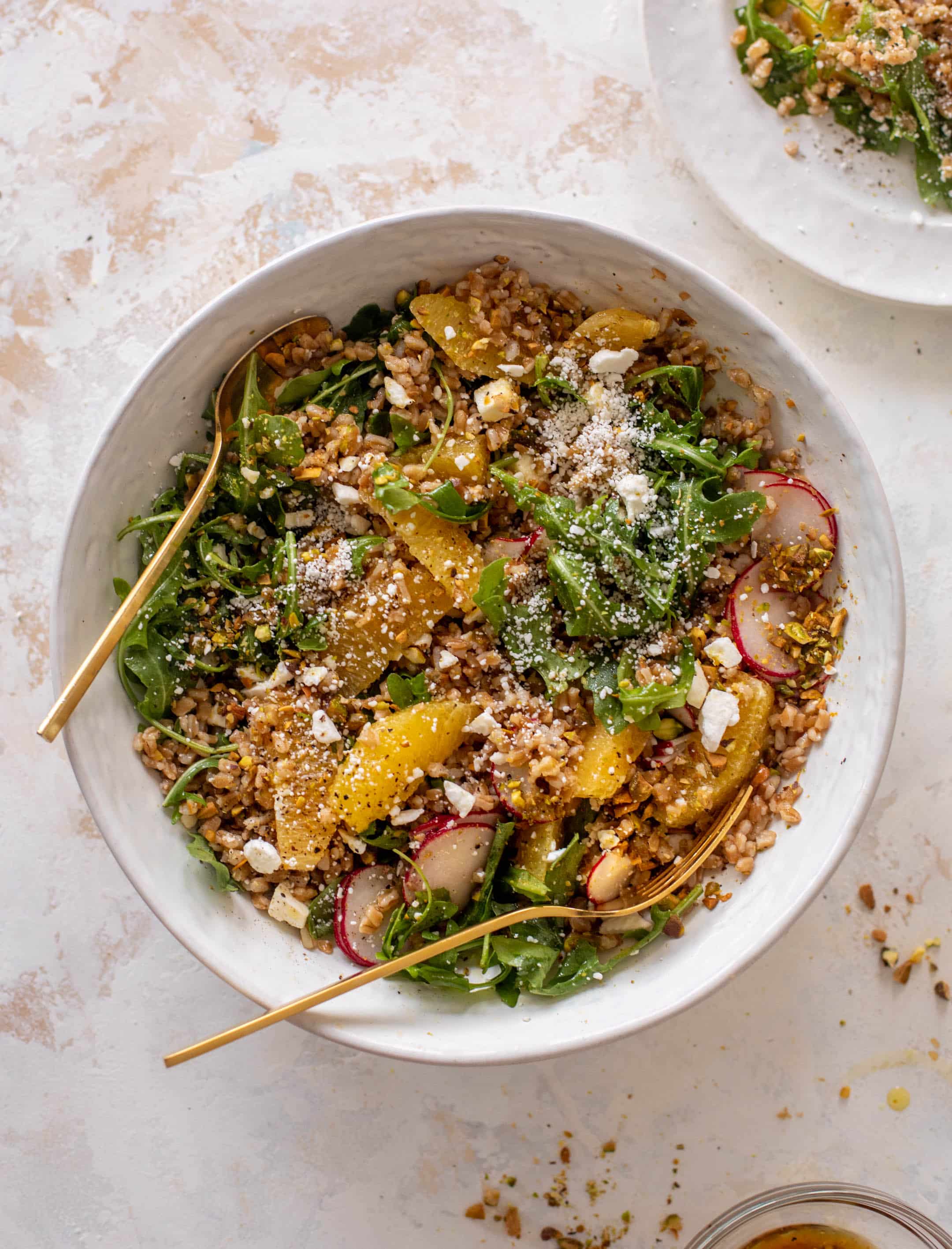 winter citrus farro salad