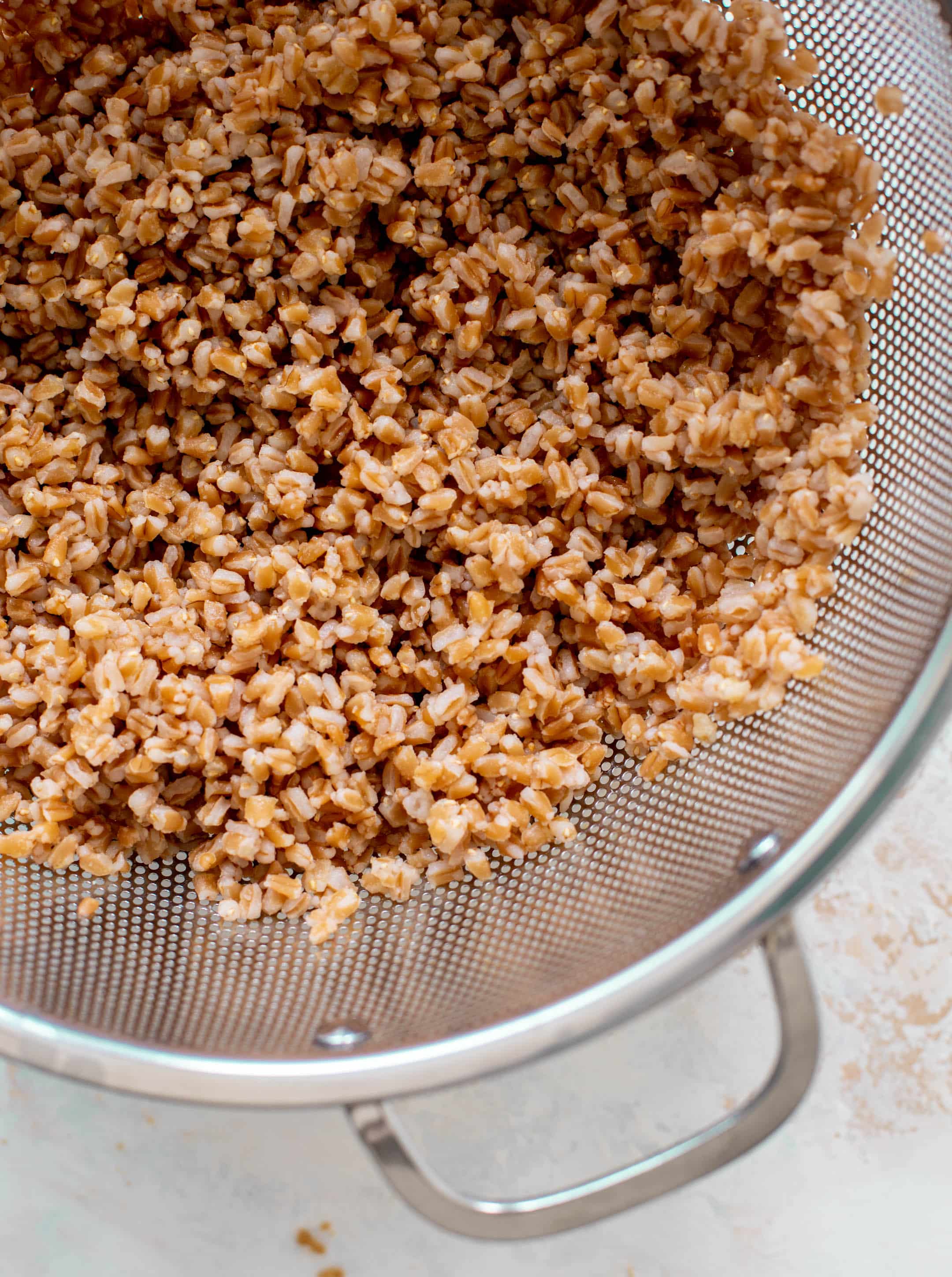 farro cooked in orange juice