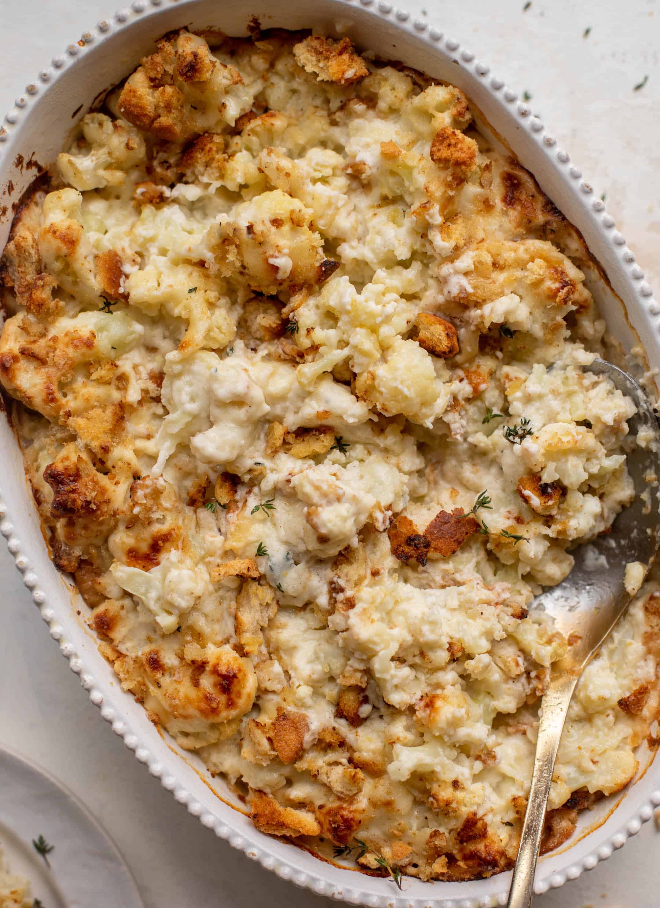 smoked gruyere cauliflower gratin