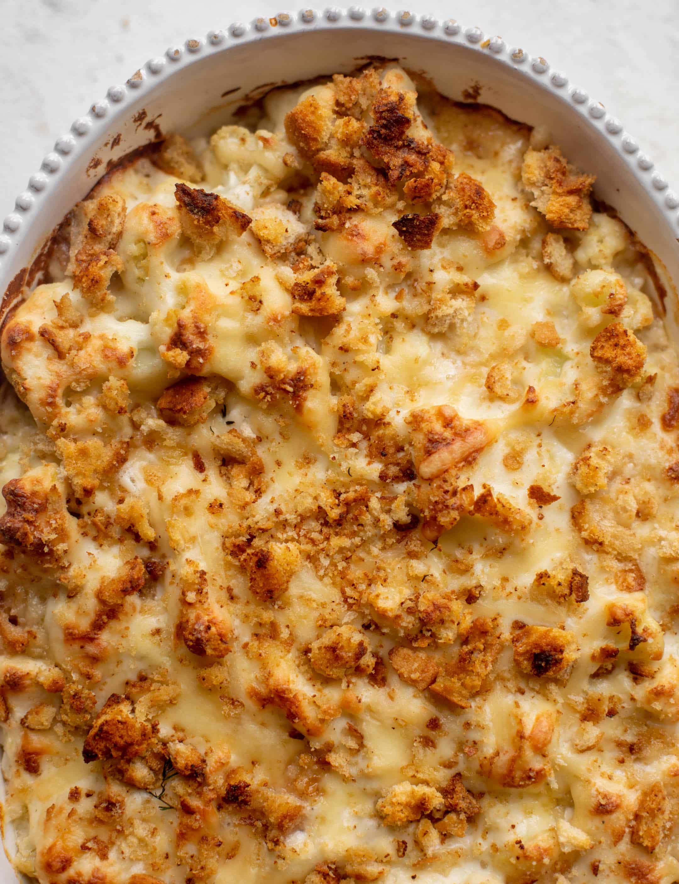 smoked gruyere cauliflower gratin