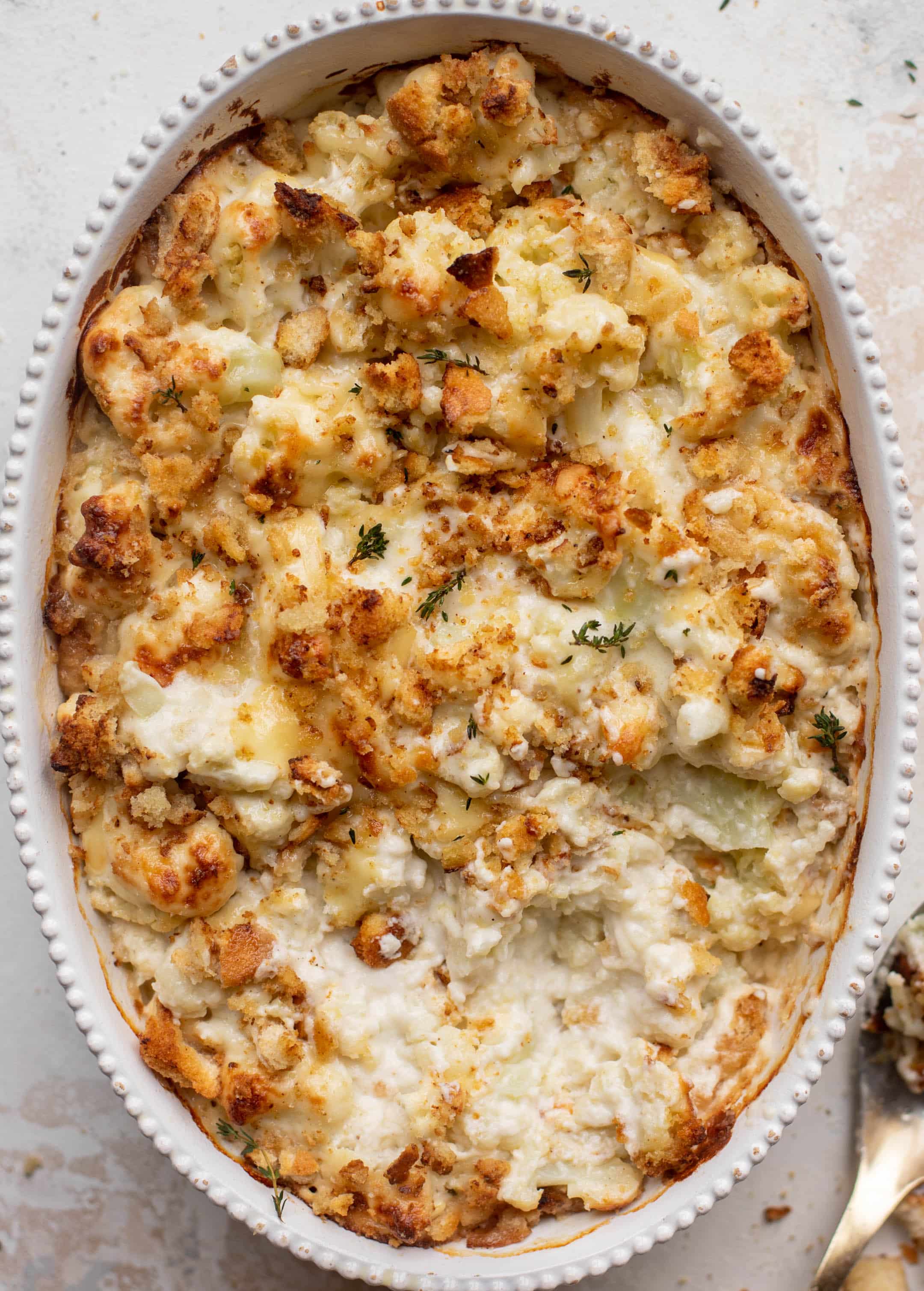 smoked gruyere cauliflower gratin