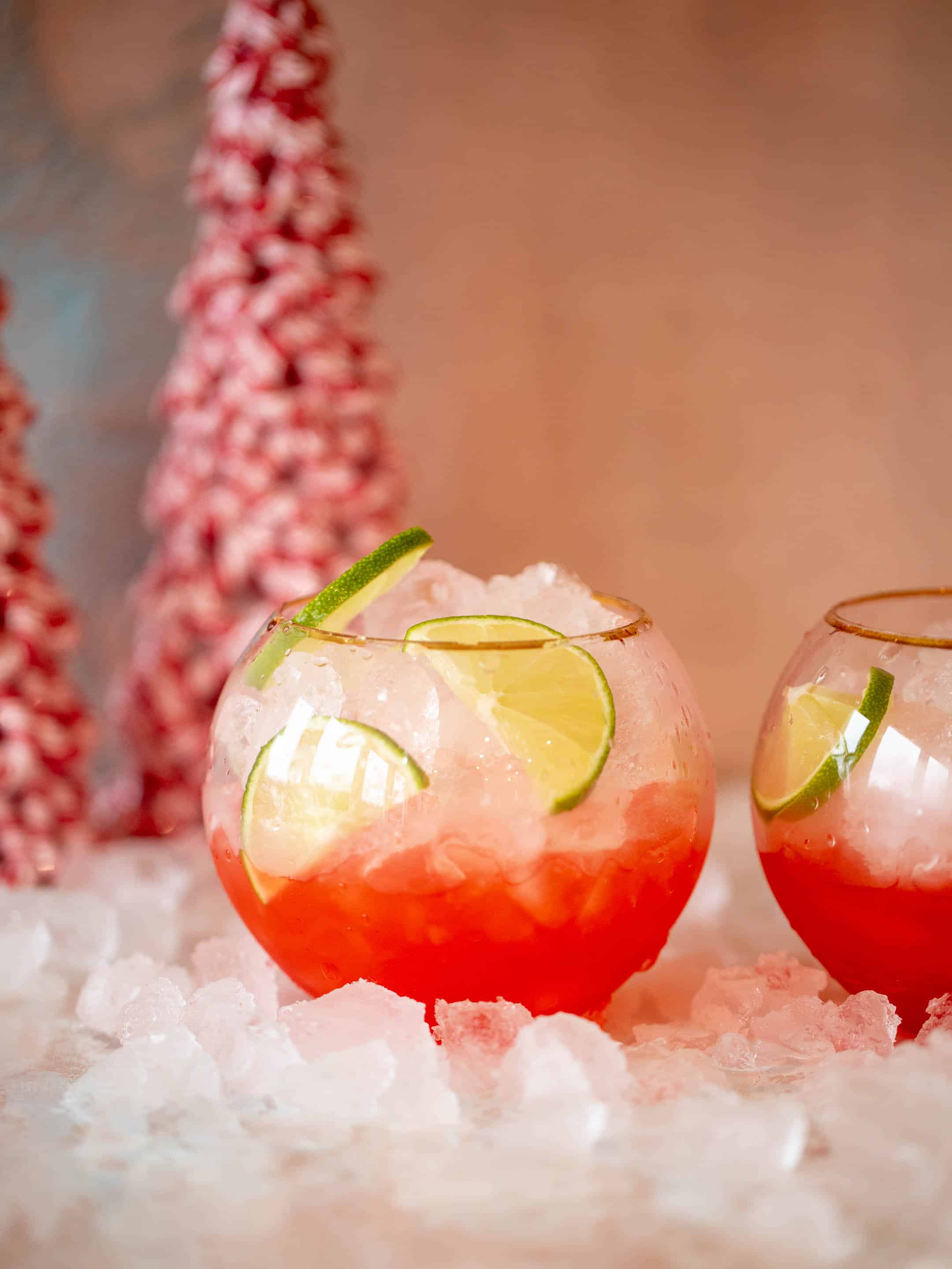 cherry lime ginger beer mocktail