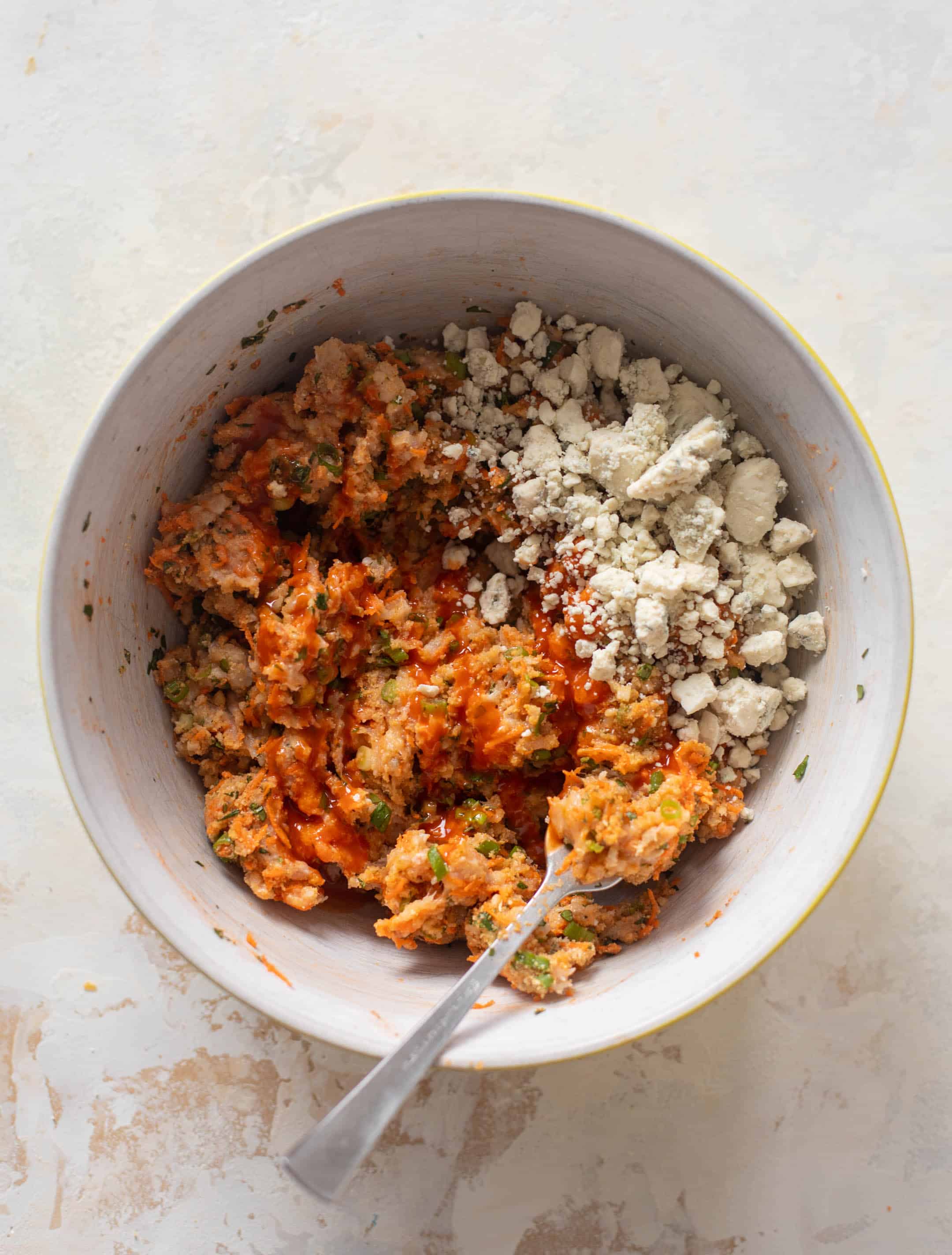sheet pan buffalo chicken meatballs & broccoli
