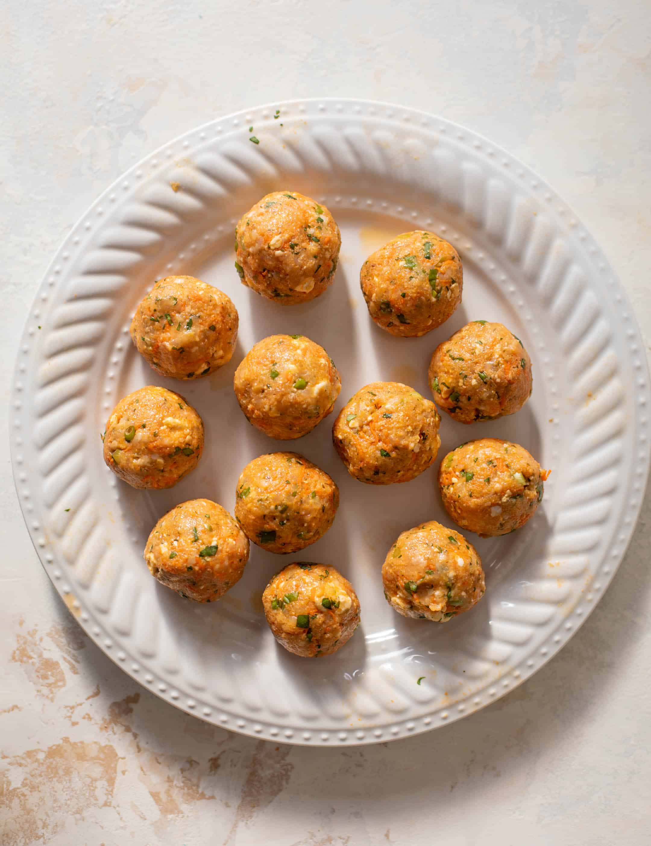 sheet pan buffalo chicken meatballs & broccoli