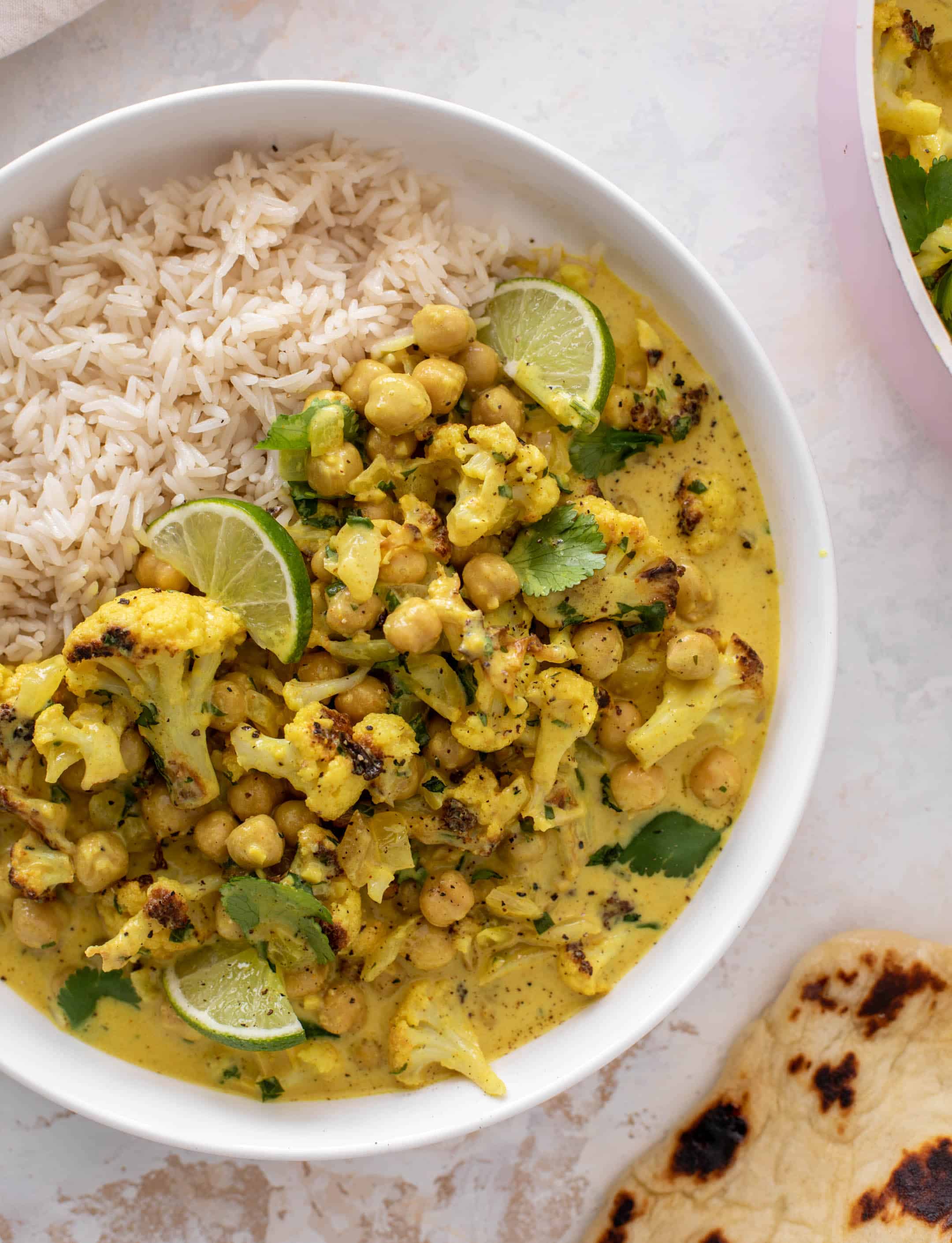 cozy cauliflower chickpea curry